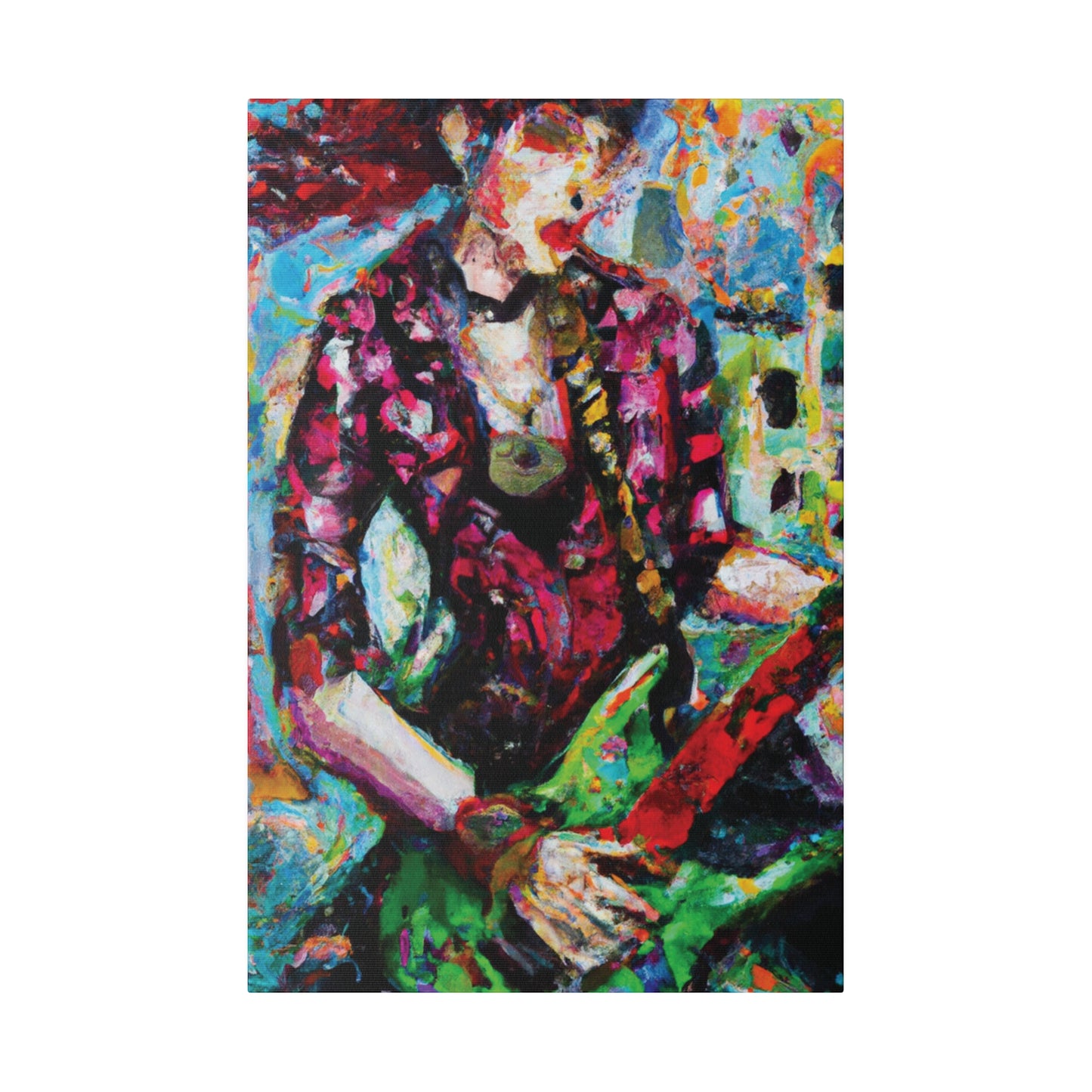 9453F - Rockstar Oil Painting Style Print | Poster | Home Decor | Wall Art | Music Art | Canvas