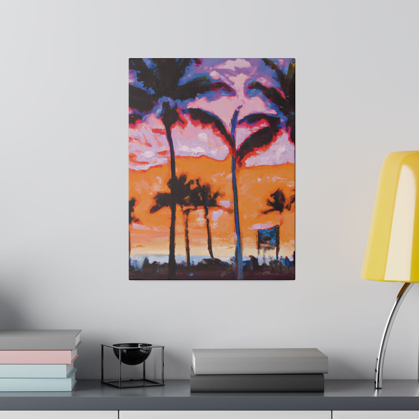 8373X - Miami Beach Sunset Painting Print | Miami | Beach | Sunset | Poster | Home Decor | Wall Art | Canvas