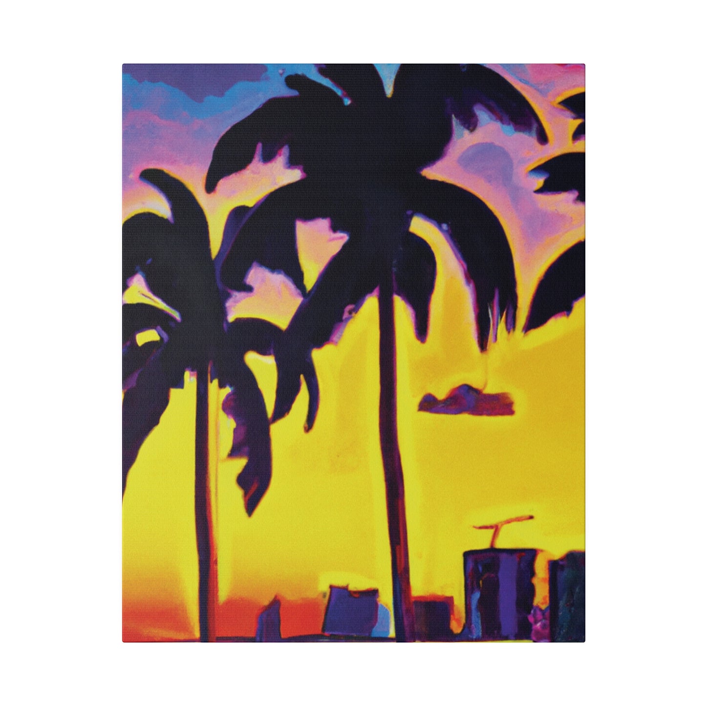 5674W - Miami Beach Sunset Painting Print | Miami | Beach | Sunset | Poster | Home Decor | Wall Art | Canvas