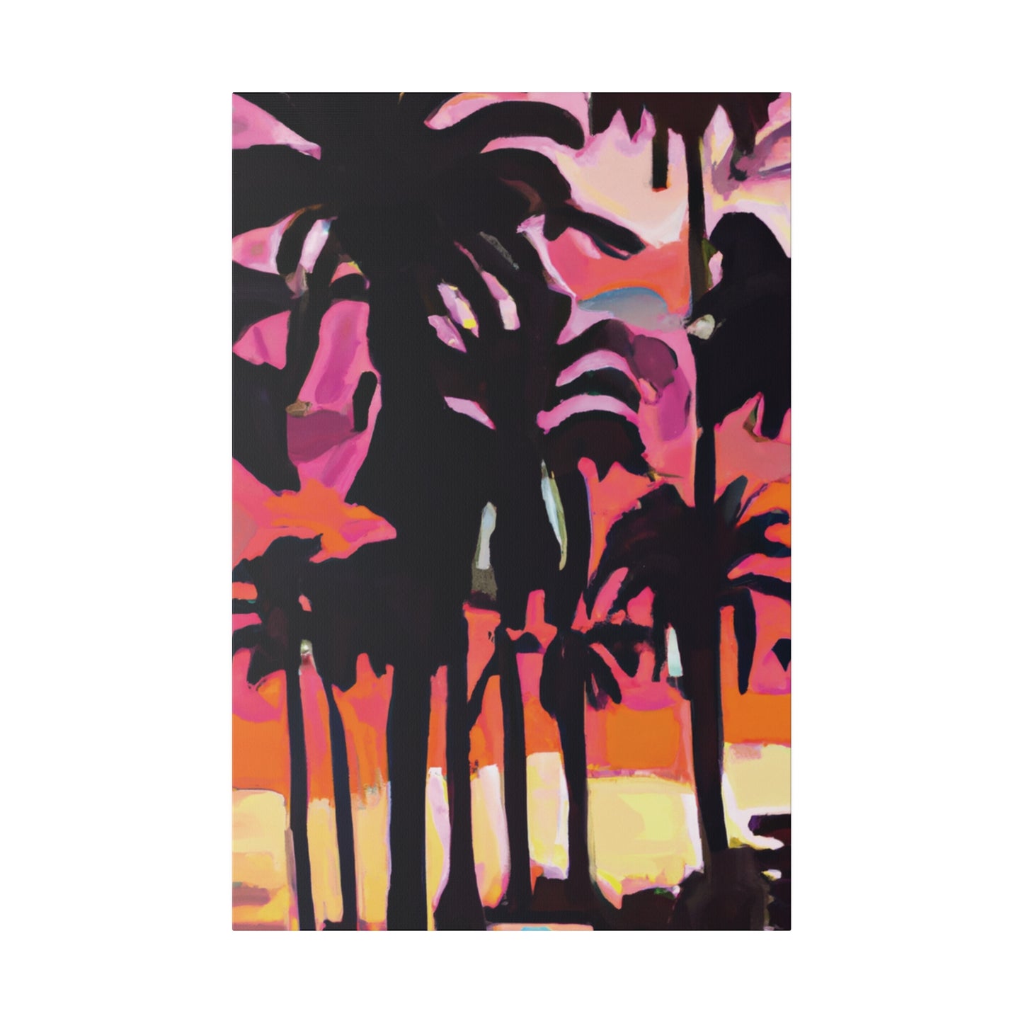 8741N - Miami Beach Sunset Painting Print | Miami | Beach | Sunset | Poster | Home Decor | Wall Art | Canvas