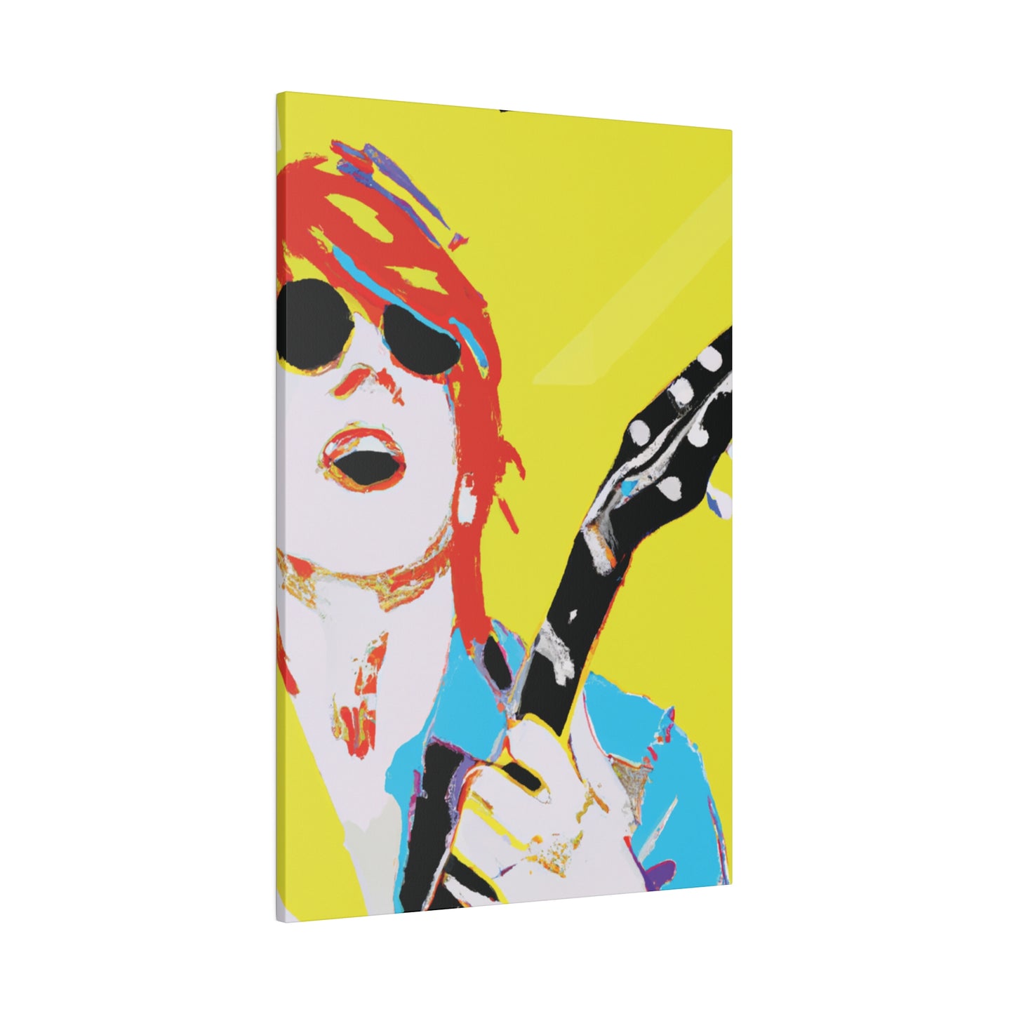 846Q - Rockstar Painting Print | Face | Abstract | Poster | Home Decor | Wall Art | Music Art | Canvas