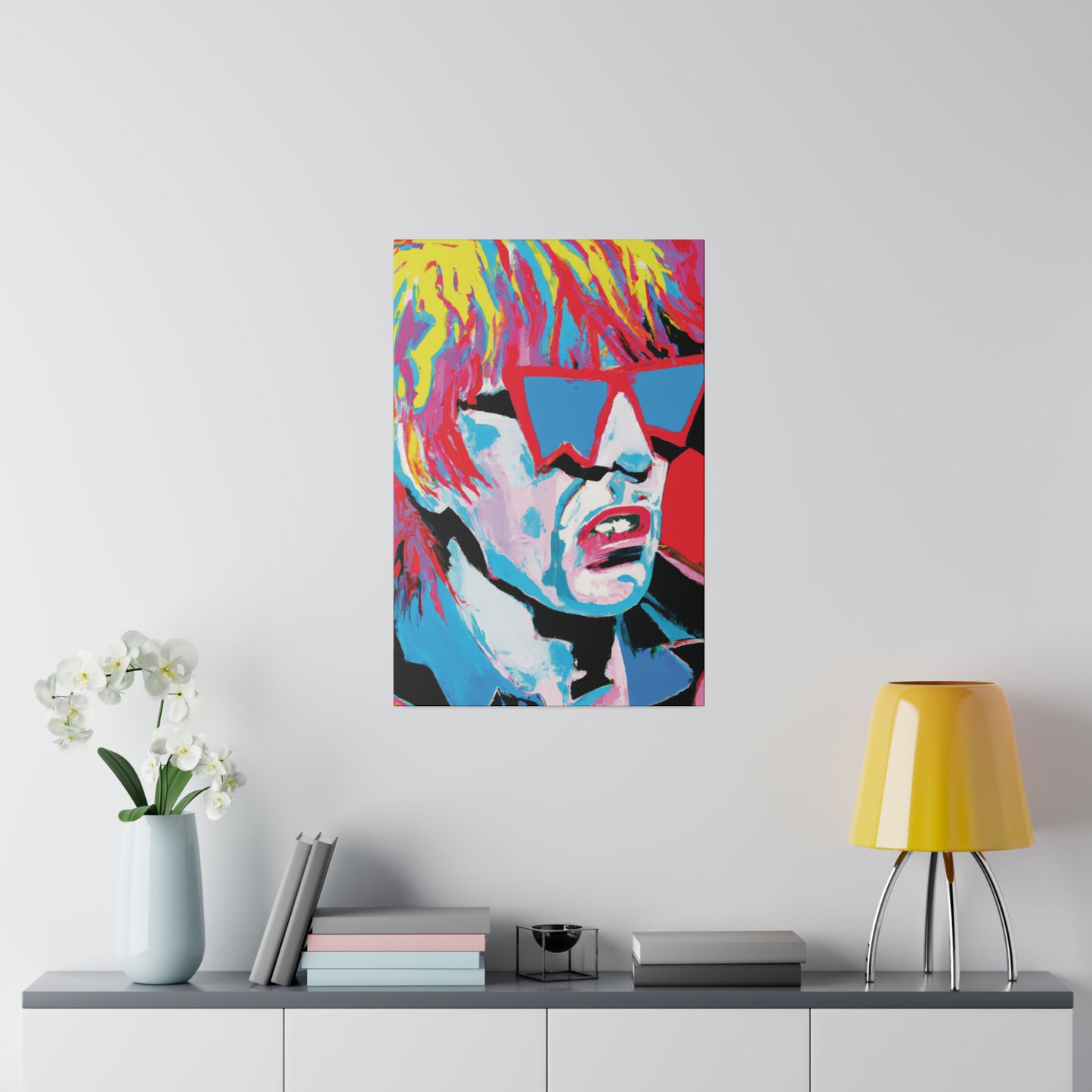 8517X - Rockstar Painting Print | Face | Abstract | Poster | Home Decor | Wall Art | Music Art | Canvas