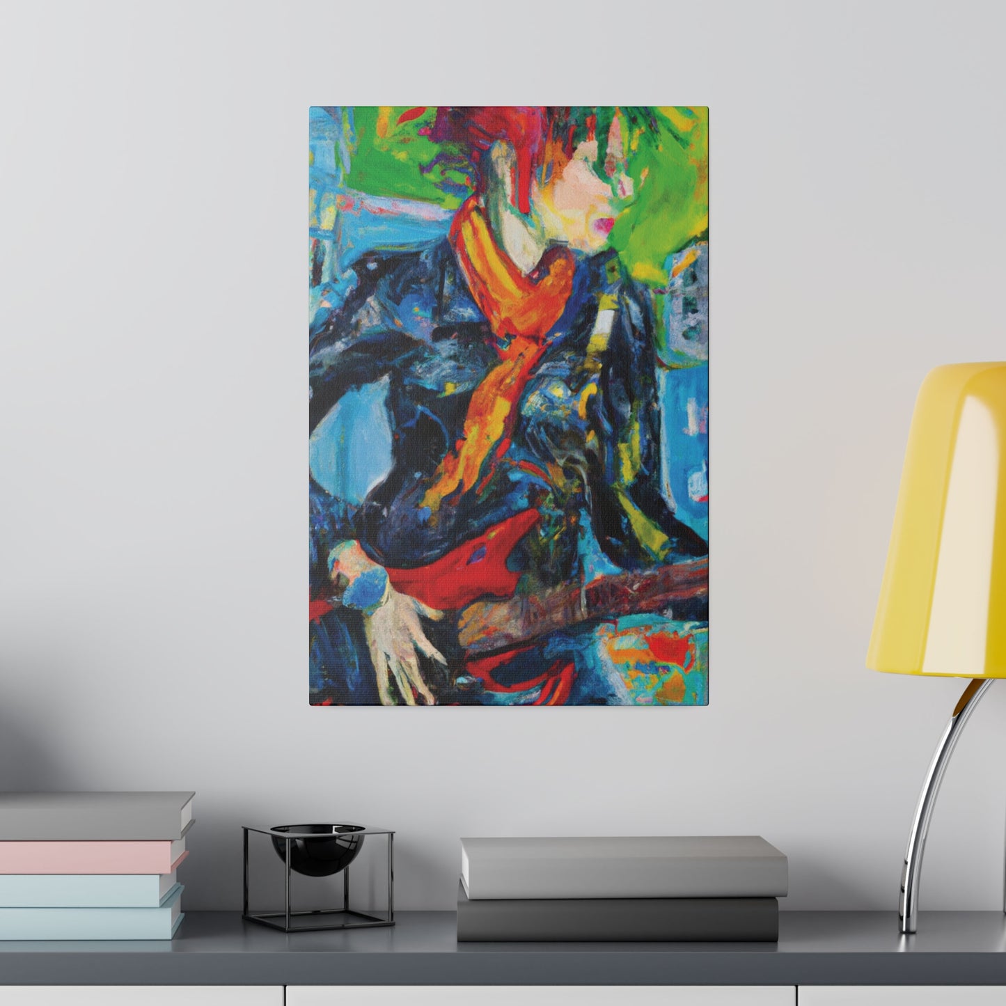 935O - Rockstar Oil Painting Style Print | Poster | Home Decor | Wall Art | Music Art | Canvas