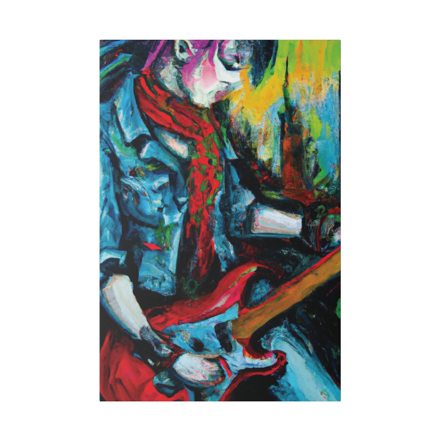 8367D - Rockstar Oil Painting Style Print | Poster | Home Decor | Wall Art | Music Art | Canvas