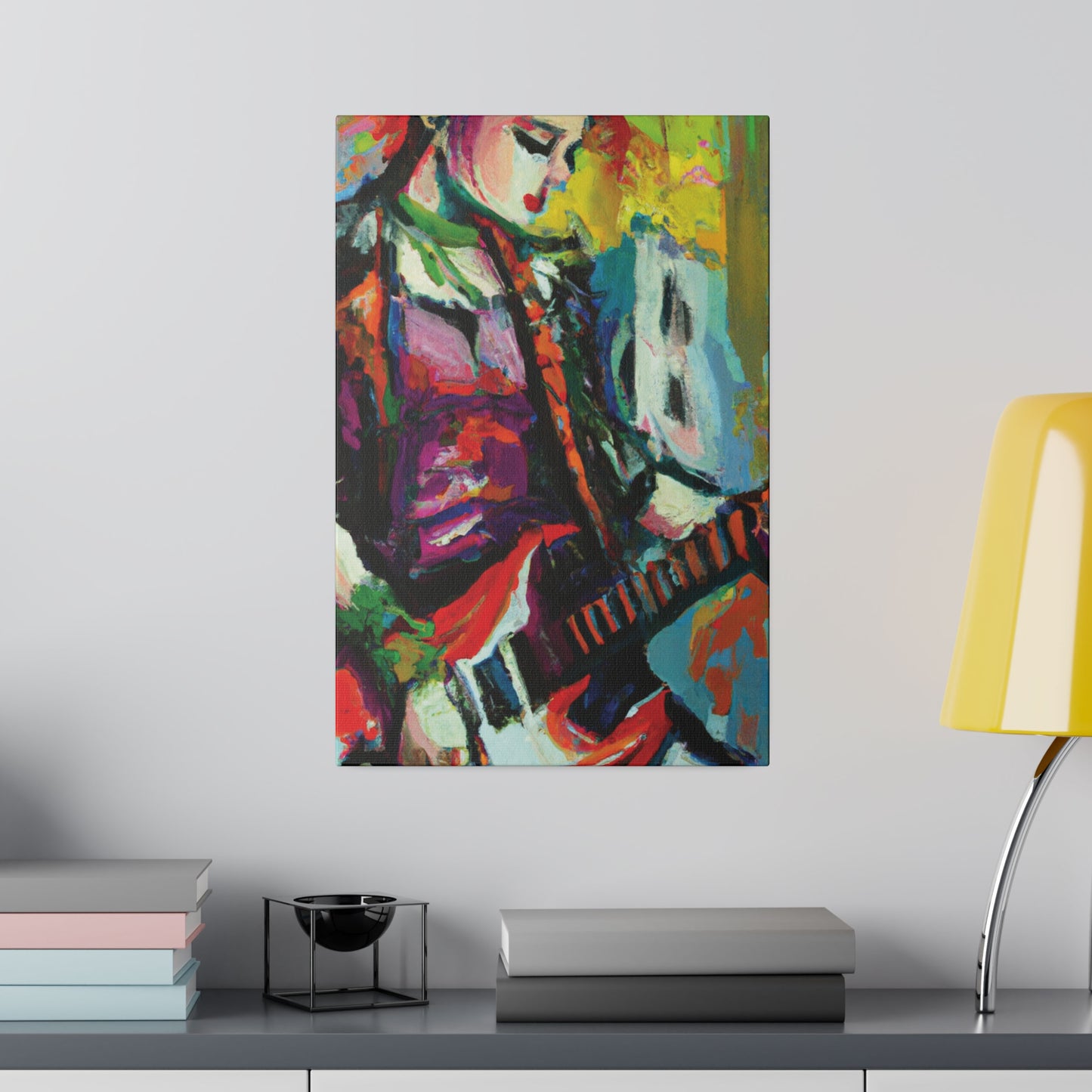 2671G - Rockstar Oil Painting Style Print | Poster | Home Decor | Wall Art | Music Art | Canvas