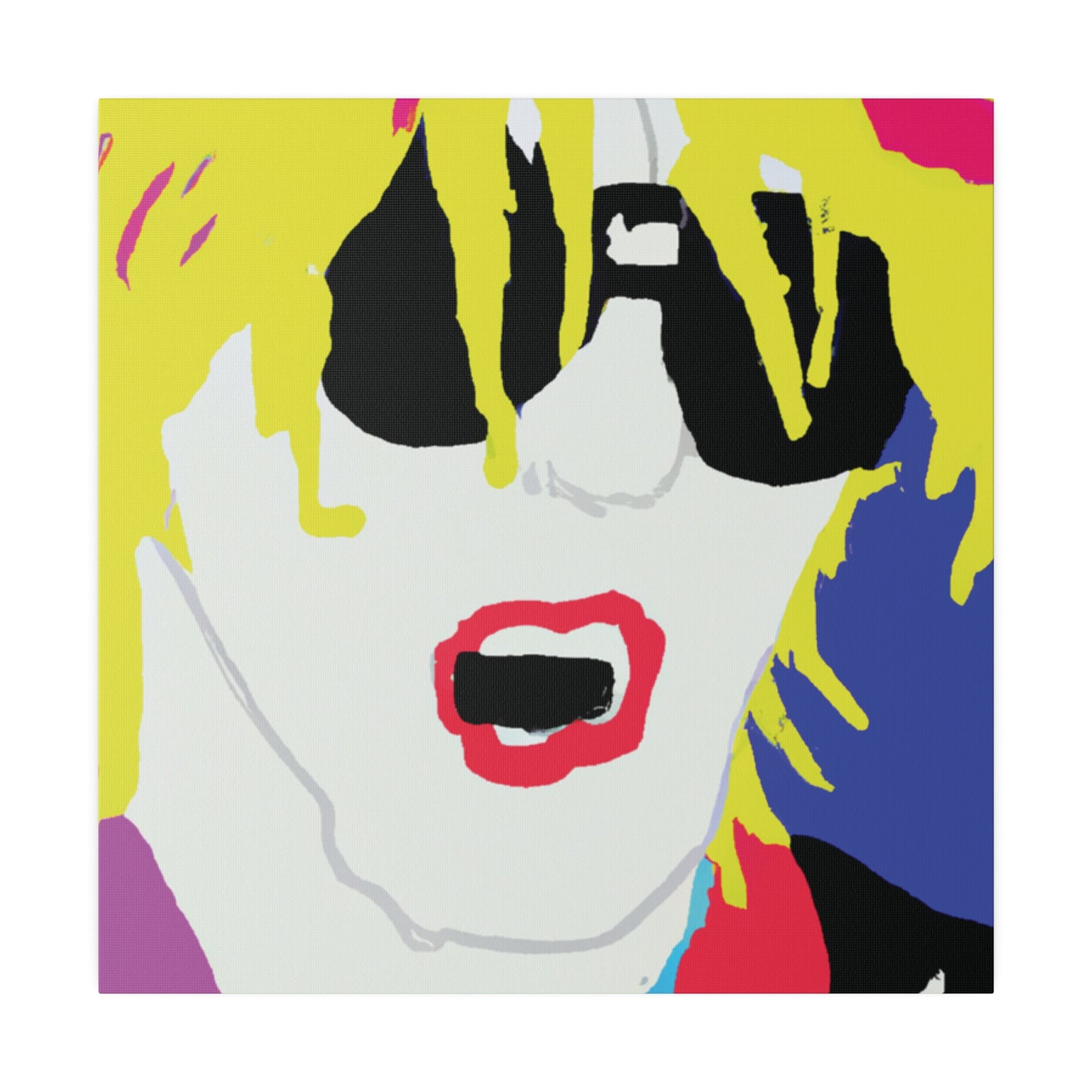 5917X - Rockstar Painting Print | Face | Abstract | Poster | Home Decor | Wall Art | Music Art | Canvas