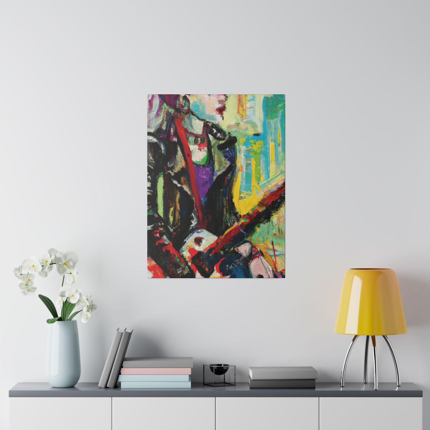 4247P - Rockstar Oil Painting Style Print | Poster | Home Decor | Wall Art | Music Art | Canvas