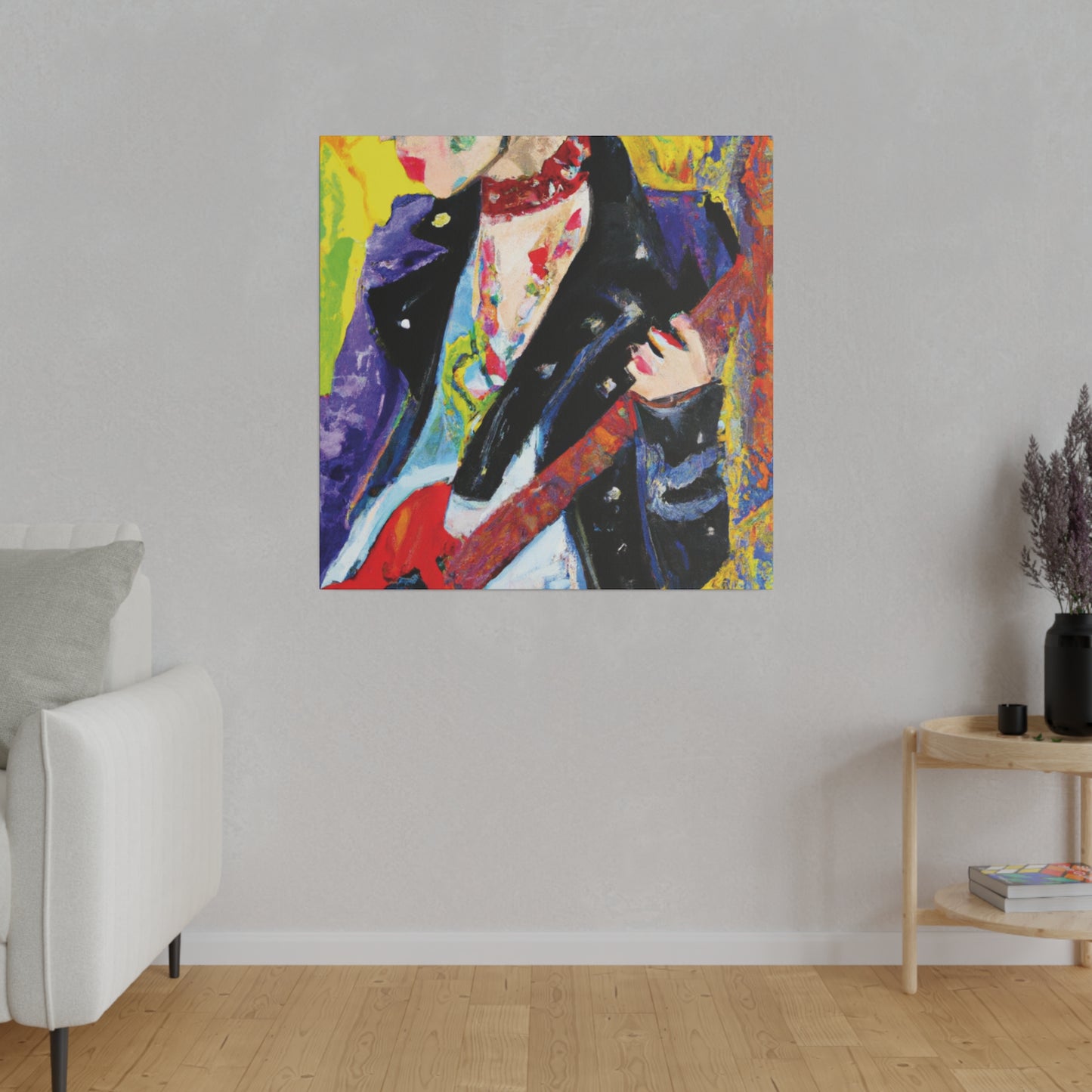 4600X - Rockstar Oil Painting Style Print | Poster | Home Decor | Wall Art | Music Art | Canvas