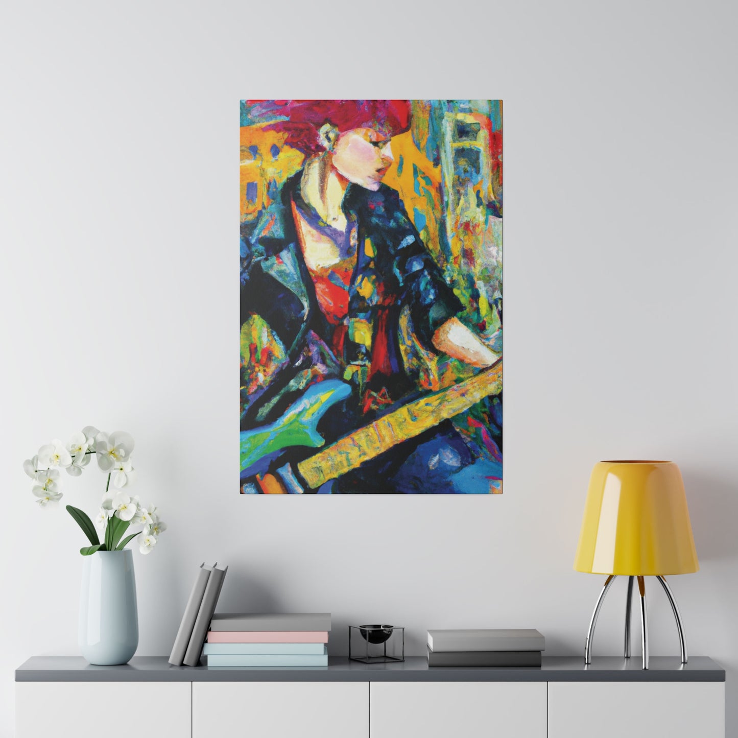 5192N - Rockstar Oil Painting Style Print | Poster | Home Decor | Wall Art | Music Art | Canvas