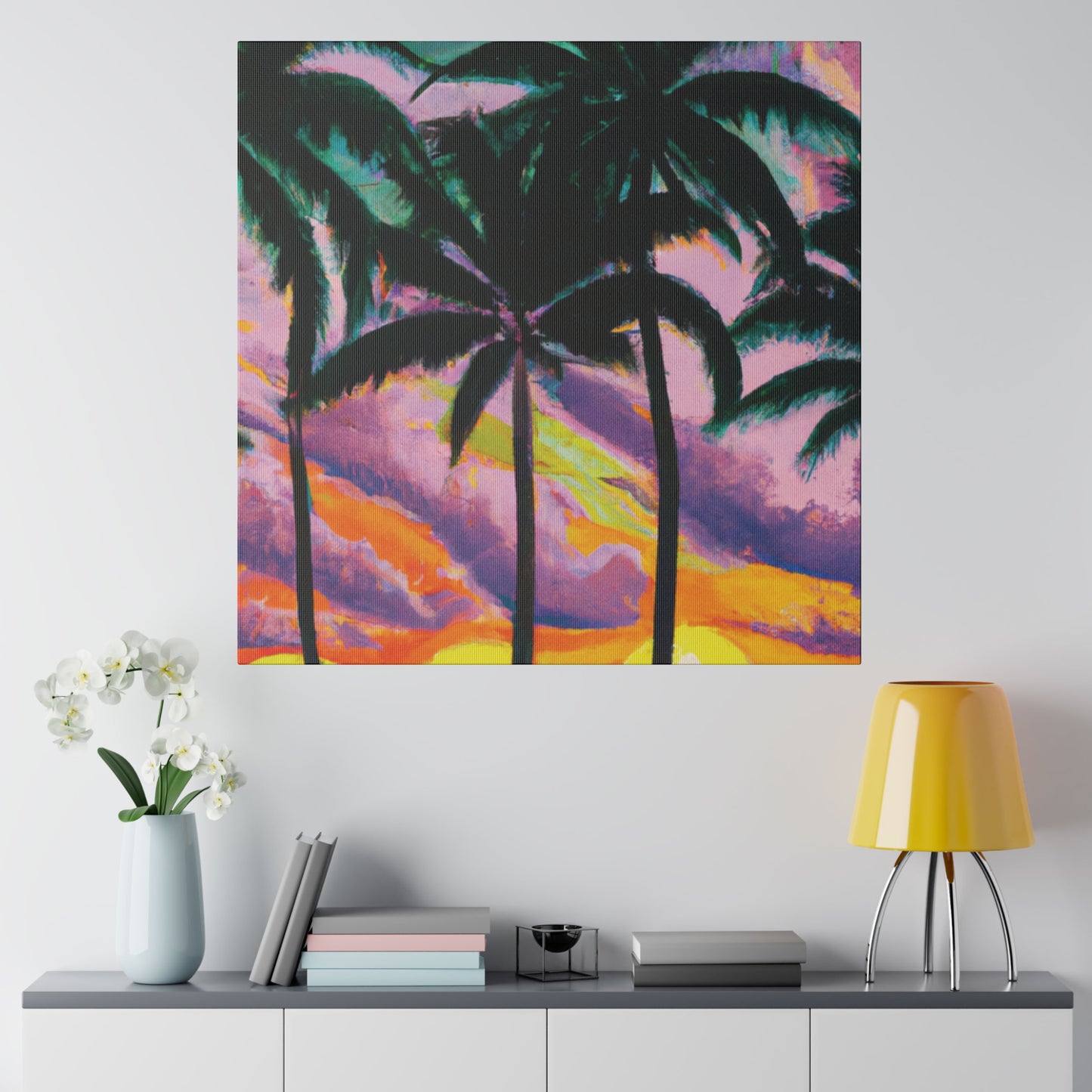 8789Q - Miami Beach Sunset Painting Print | Miami | Beach | Sunset | Poster | Home Decor | Wall Art | Canvas