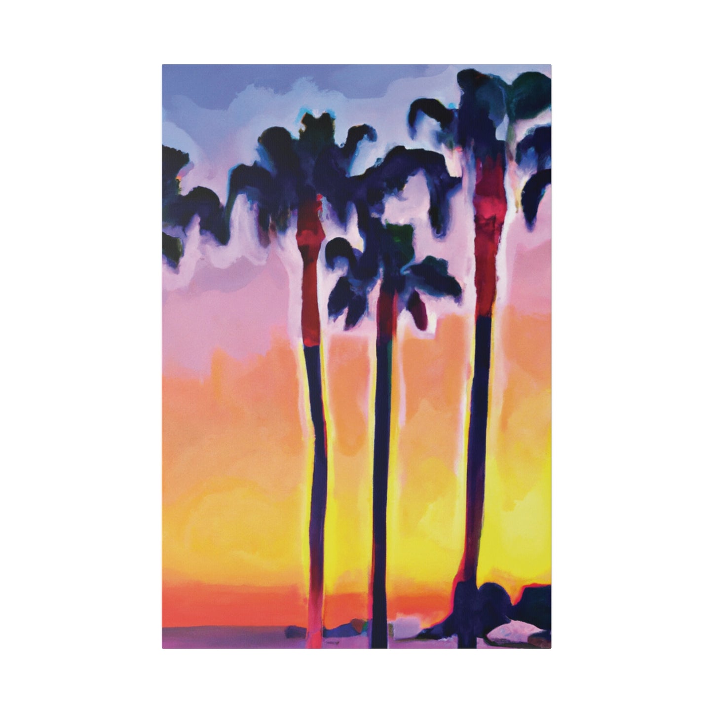 7116C - Miami Beach Sunset Painting Print | Miami | Beach | Sunset | Poster | Home Decor | Wall Art | Canvas