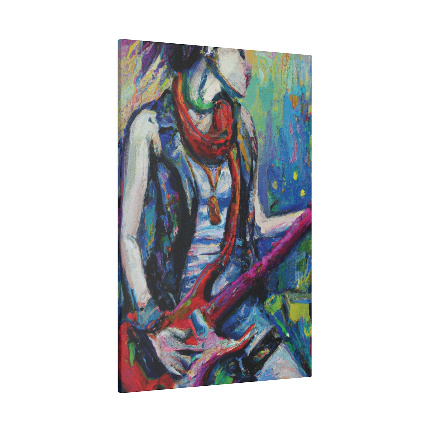 6328G - Rockstar Oil Painting Style Print | Poster | Home Decor | Wall Art | Music Art | Canvas