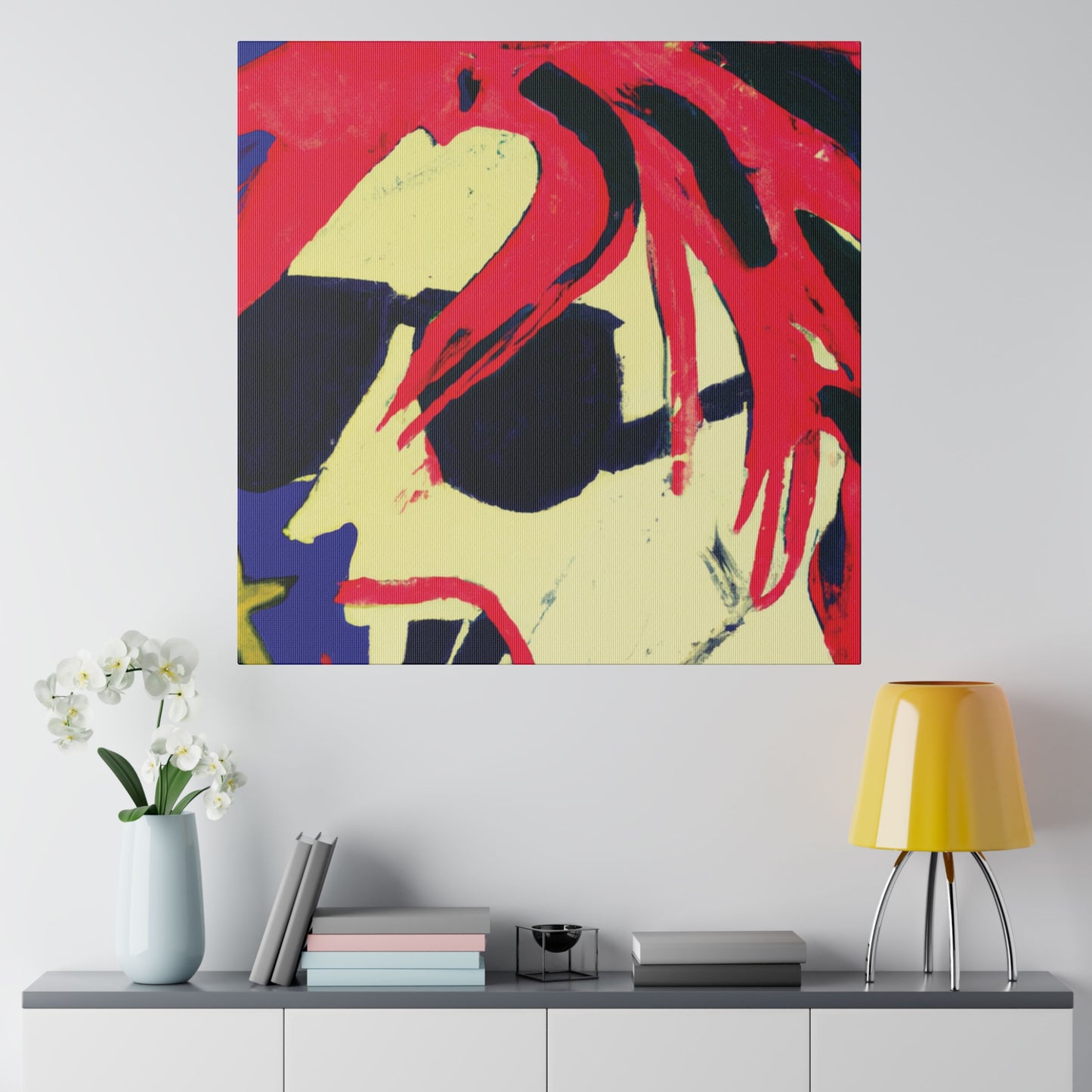 8409V - Rockstar Painting Print | Face | Abstract | Poster | Home Decor | Wall Art | Music Art | Canvas