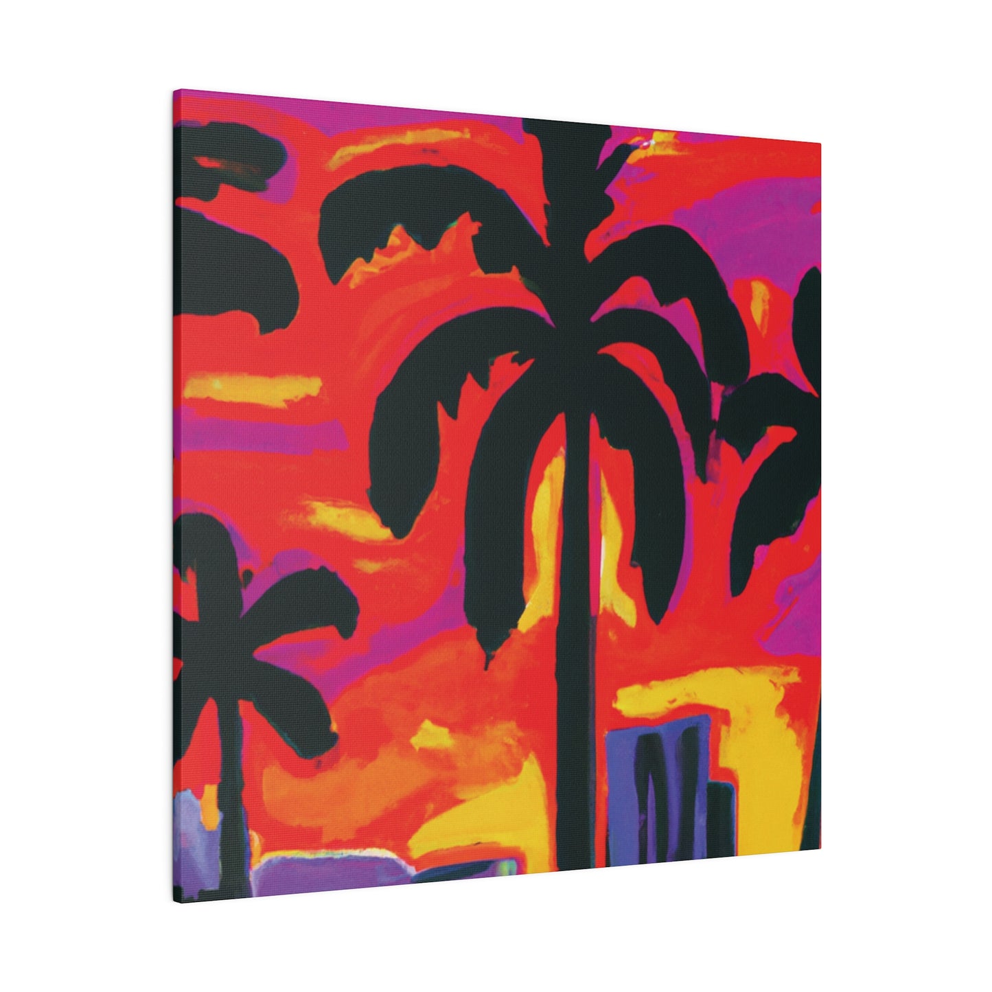 4066V - Miami Beach Sunset Painting Print | Miami | Beach | Sunset | Poster | Home Decor | Wall Art | Canvas