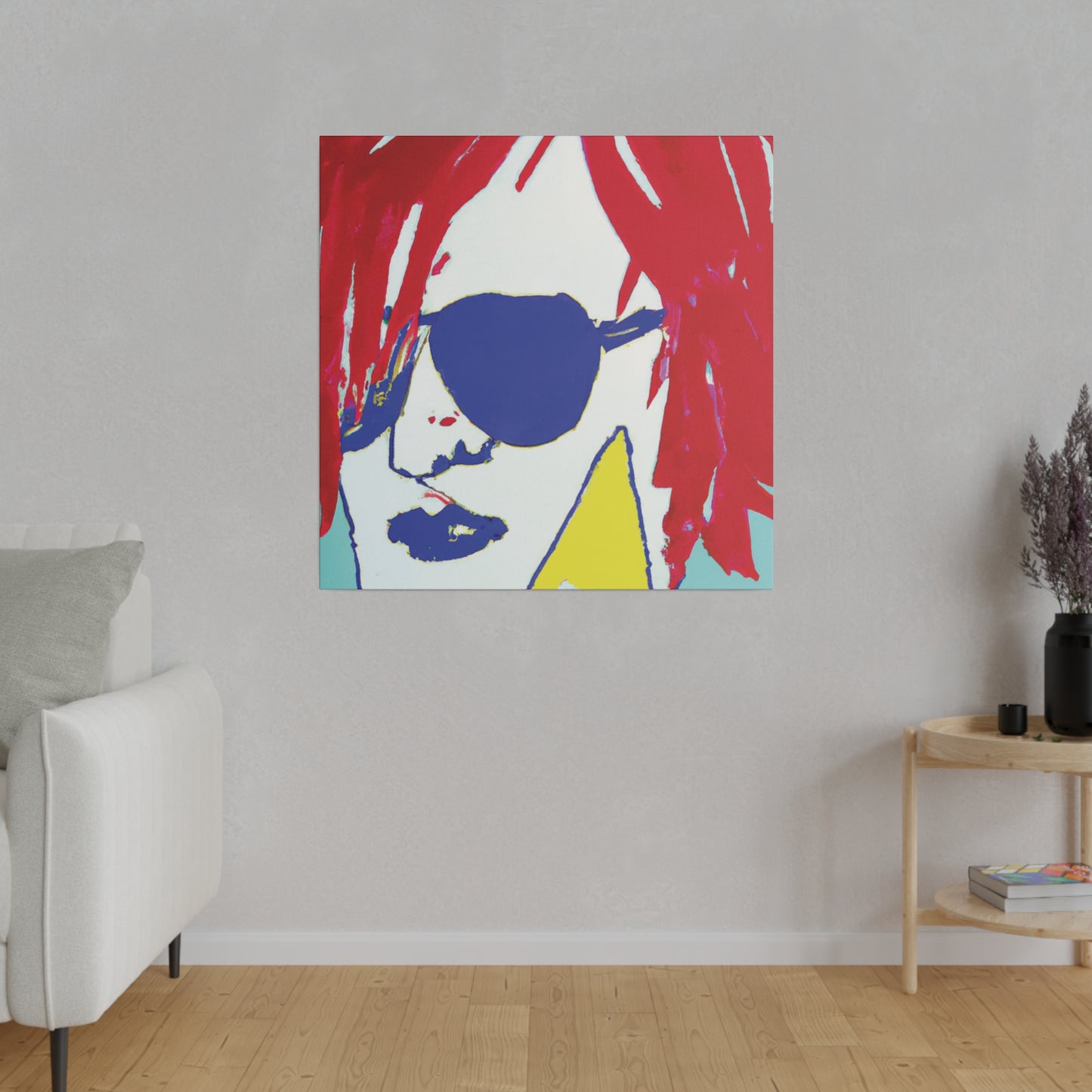 5681B - Rockstar Painting Print | Face | Abstract | Poster | Home Decor | Wall Art | Music Art | Canvas