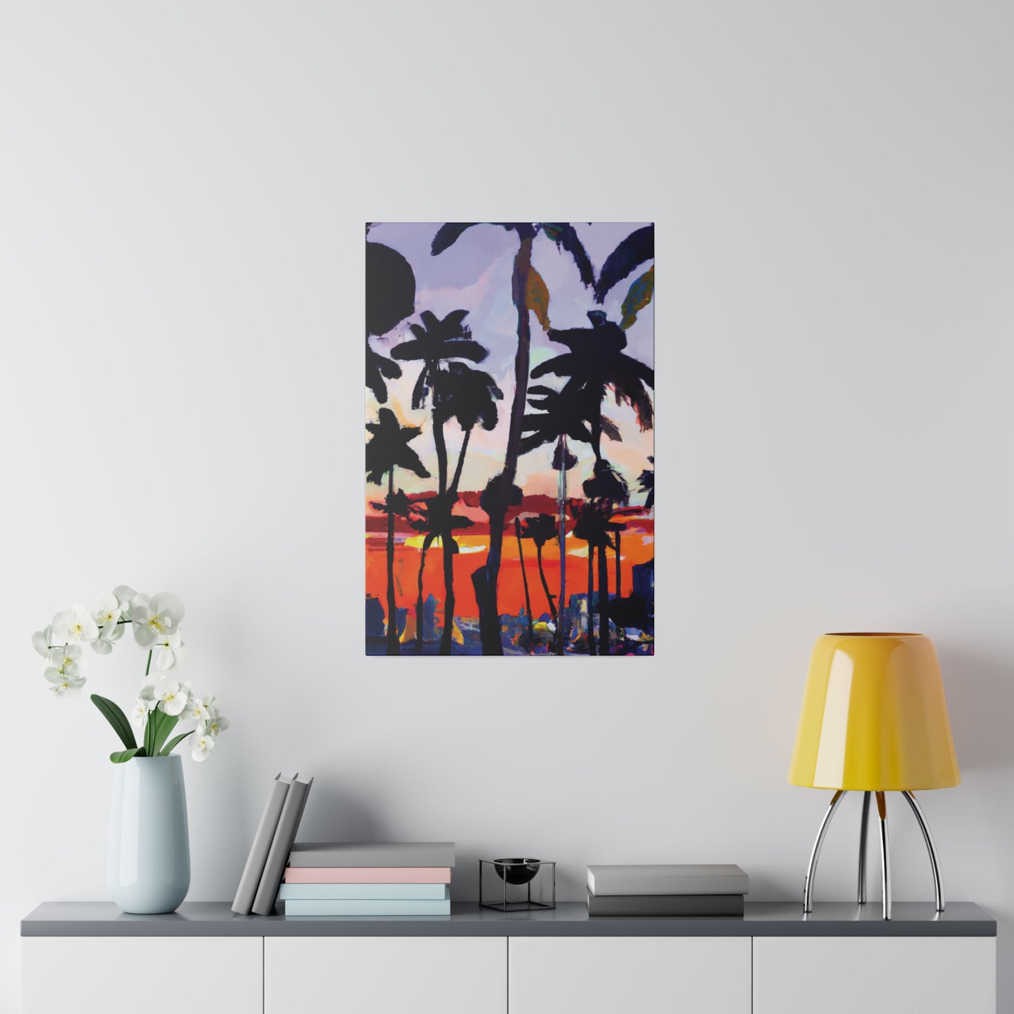 4161D - Miami Beach Sunset Painting Print | Miami | Beach | Sunset | Poster | Home Decor | Wall Art | Canvas