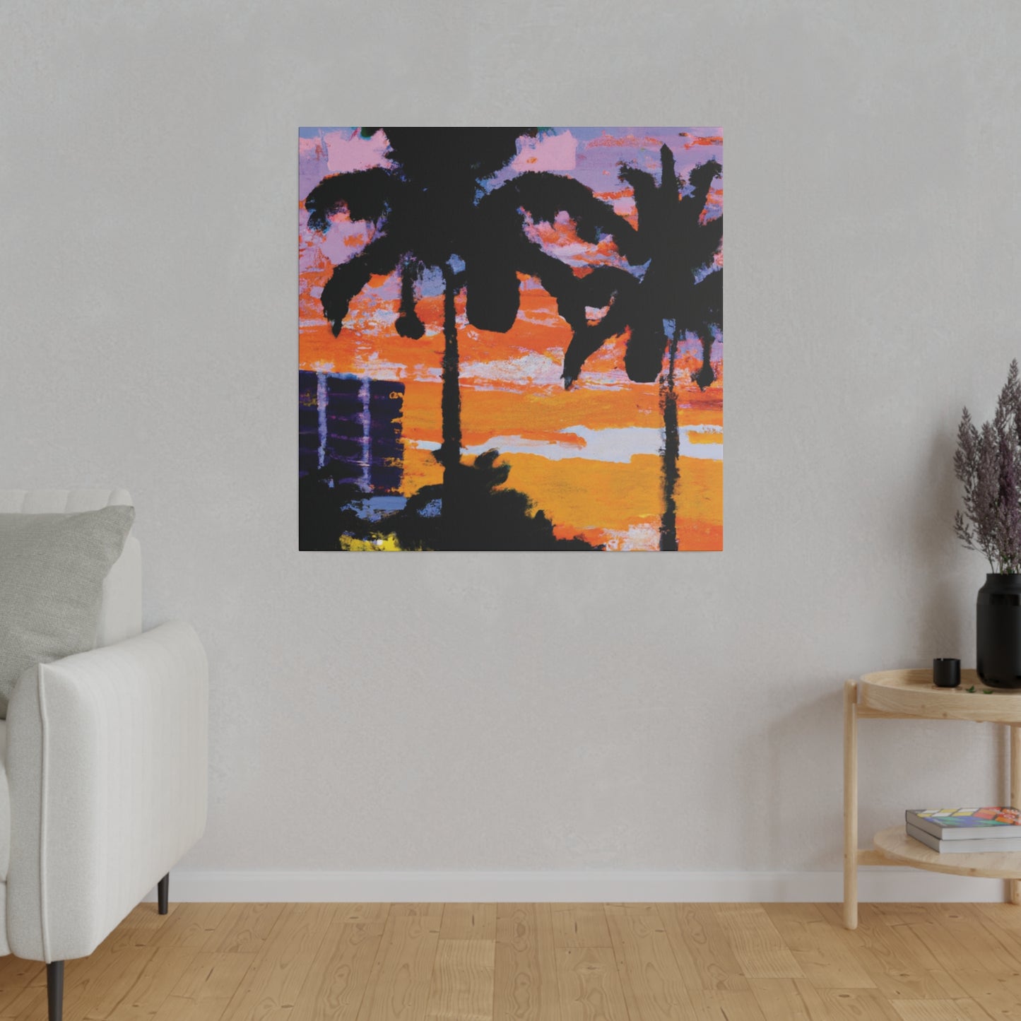 4756G - Miami Beach Sunset Painting Print | Miami | Beach | Sunset | Poster | Home Decor | Wall Art | Canvas