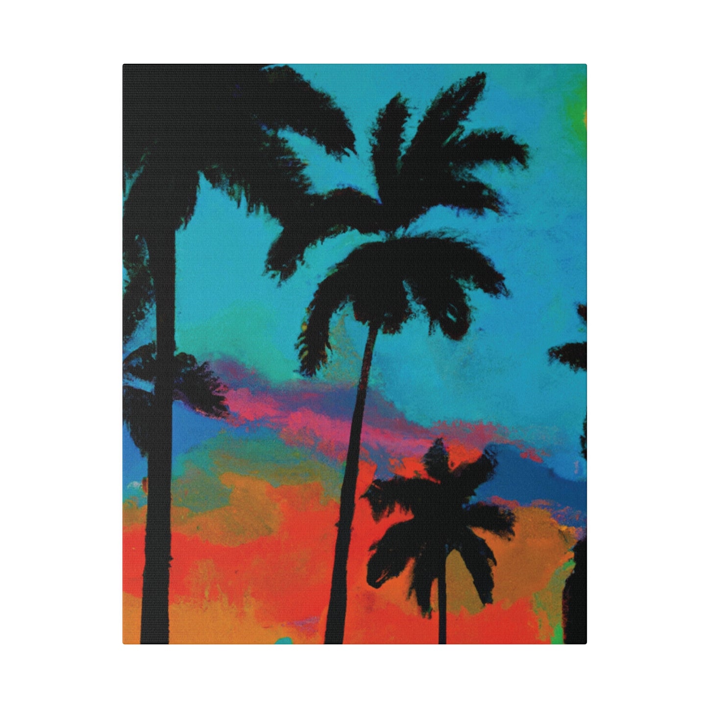 2838A - Miami Beach Sunset Painting Print | Miami | Beach | Sunset | Poster | Home Decor | Wall Art | Canvas