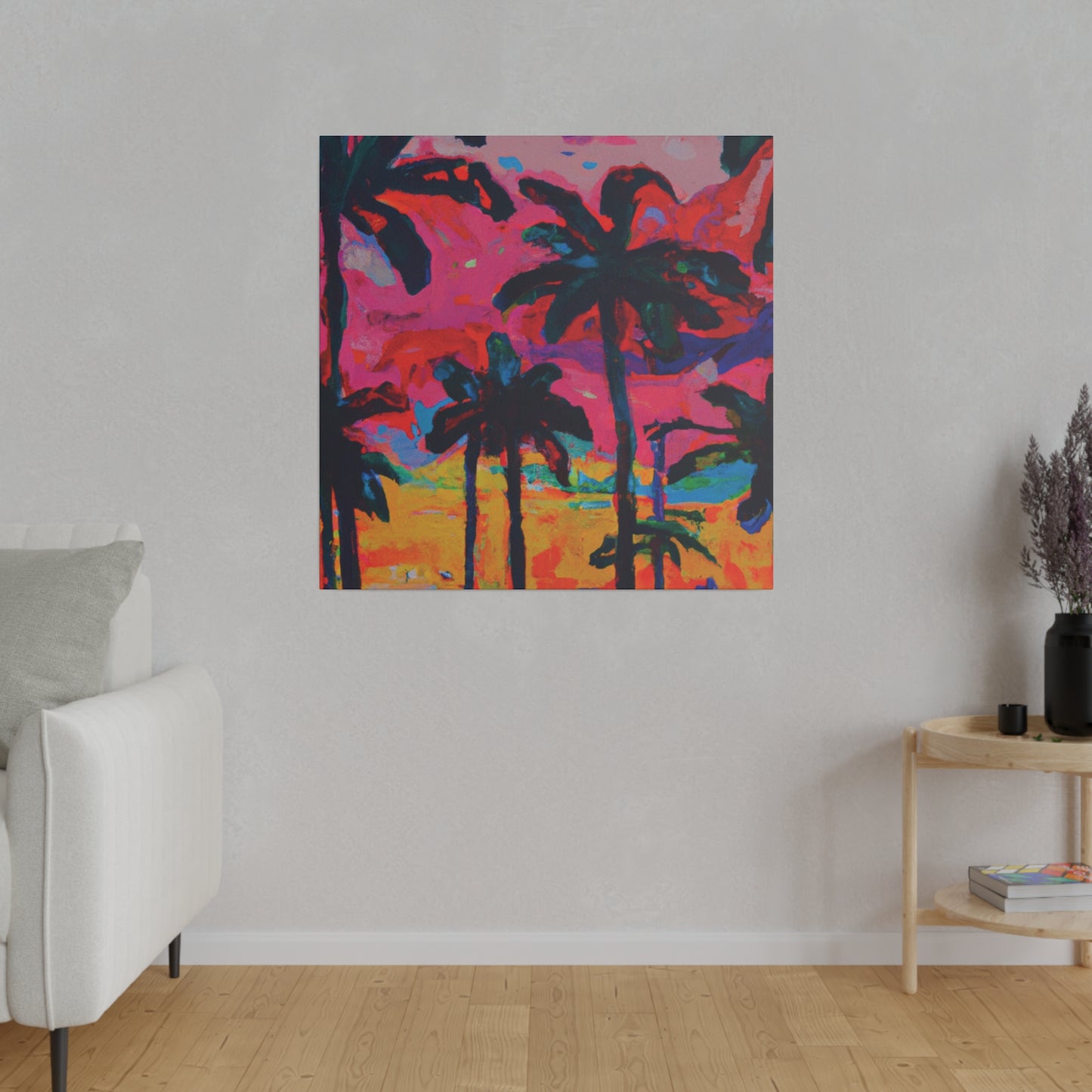 2821A - Miami Beach Sunset Painting Print | Miami | Beach | Sunset | Poster | Home Decor | Wall Art | Canvas