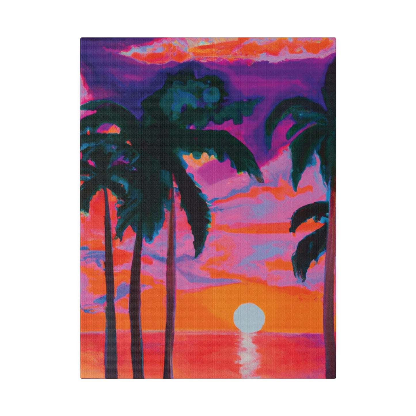 2189Z - Miami Beach Sunset Painting Print | Miami | Beach | Sunset | Poster | Home Decor | Wall Art | Canvas