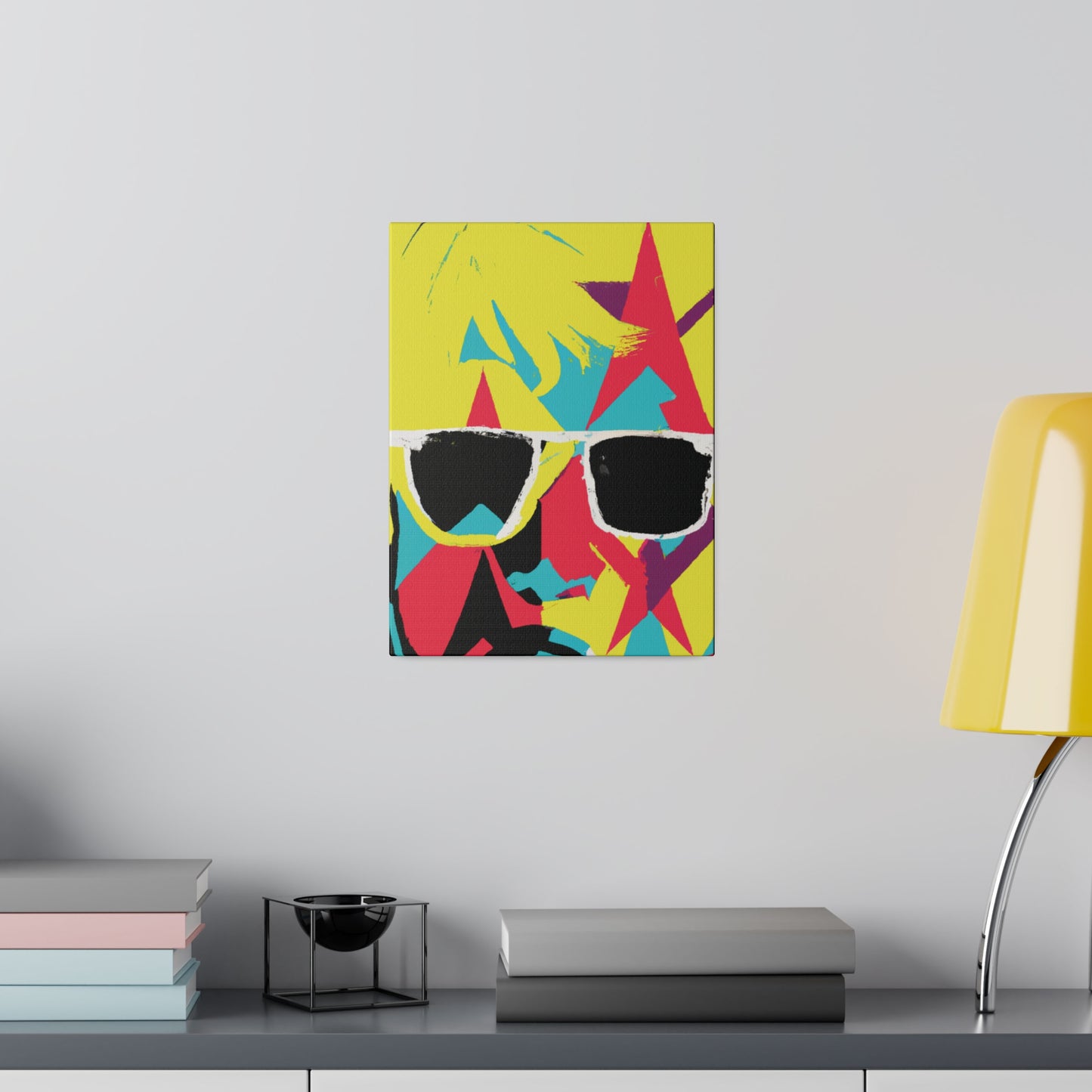 8383B - Rockstar Painting Print | Face | Abstract | Poster | Home Decor | Wall Art | Music Art | Canvas