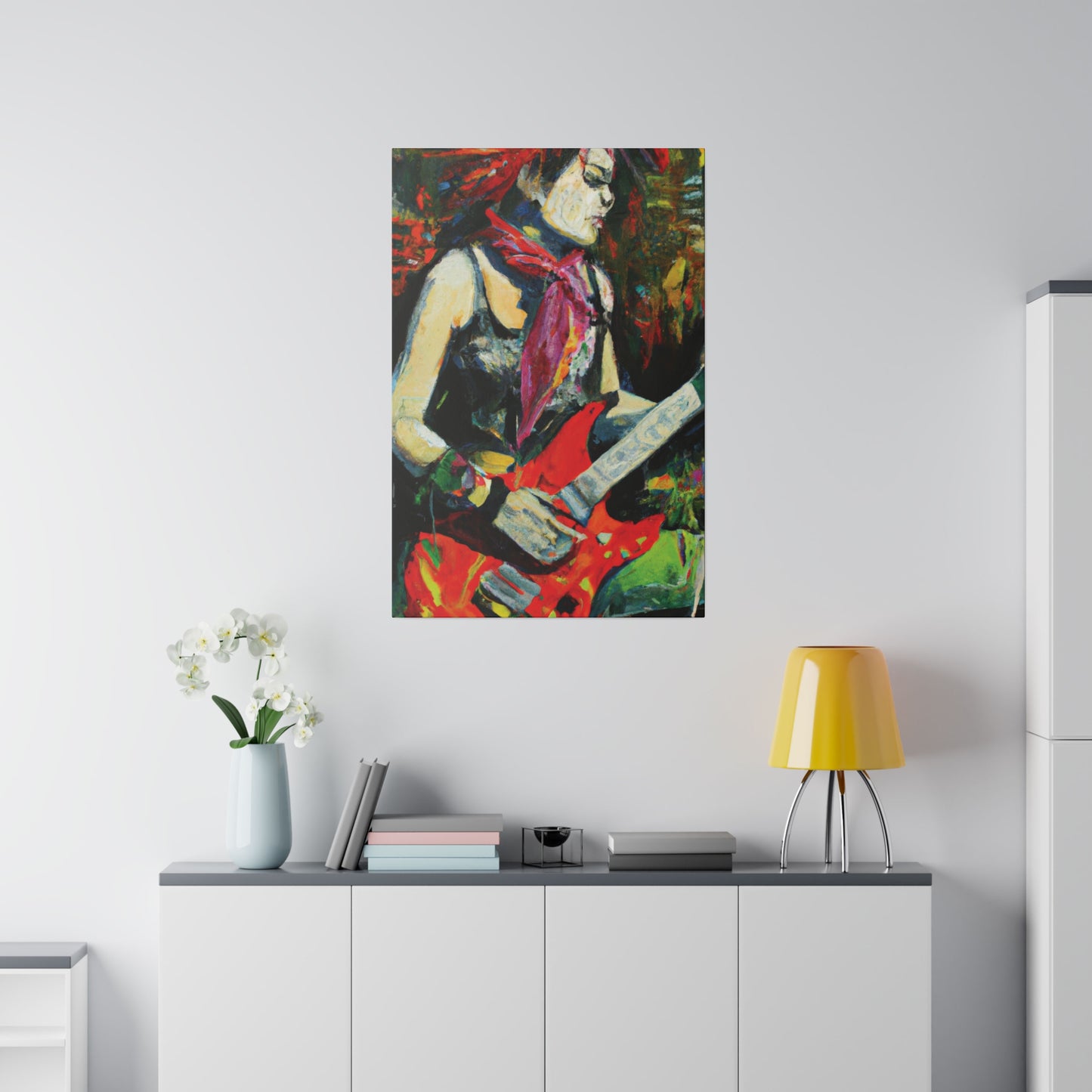 7203Q - Rockstar Oil Painting Style Print | Poster | Home Decor | Wall Art | Music Art | Canvas