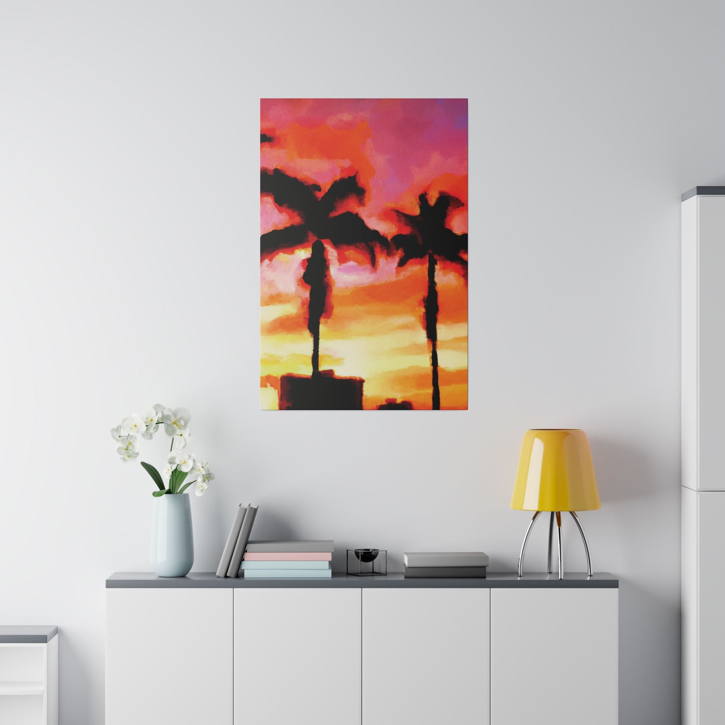 1413Q - Miami Beach Sunset Painting Print | Miami | Beach | Sunset | Poster | Home Decor | Wall Art | Canvas