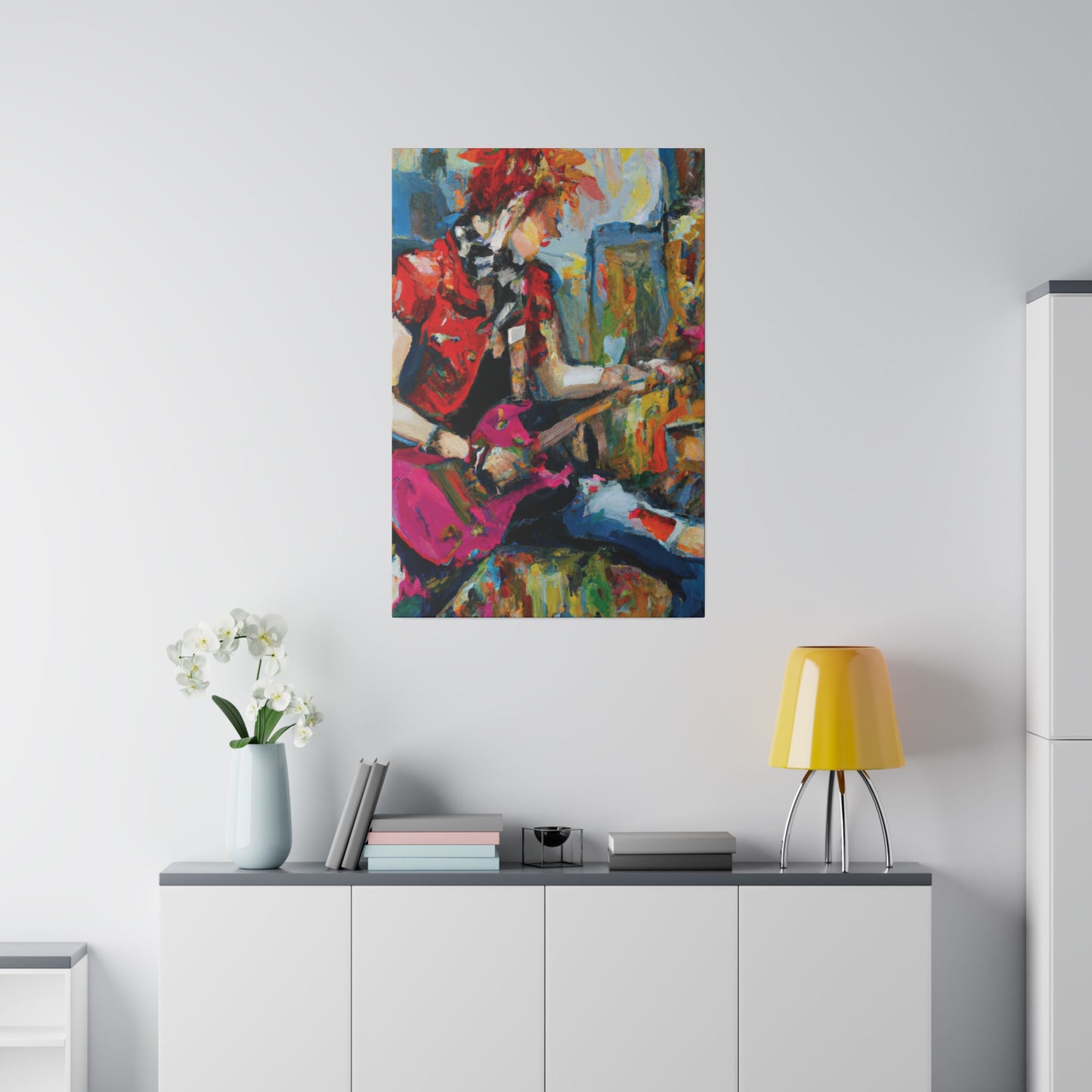 9666G - Rockstar Oil Painting Style Print | Poster | Home Decor | Wall Art | Music Art | Canvas
