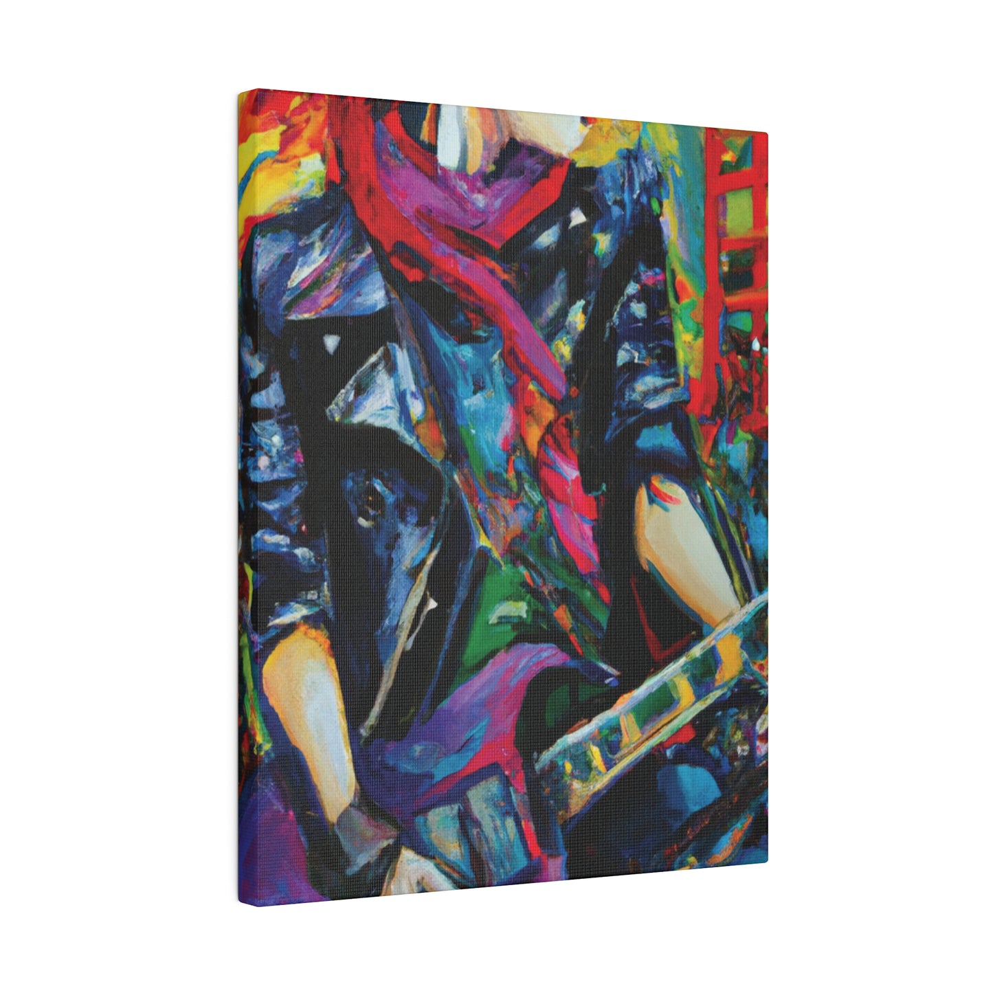9413L - Rockstar Oil Painting Style Print | Poster | Home Decor | Wall Art | Music Art | Canvas