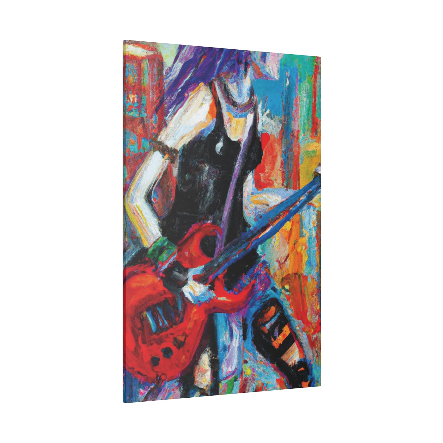 7384Q - Rockstar Oil Painting Style Print | Poster | Home Decor | Wall Art | Music Art | Canvas