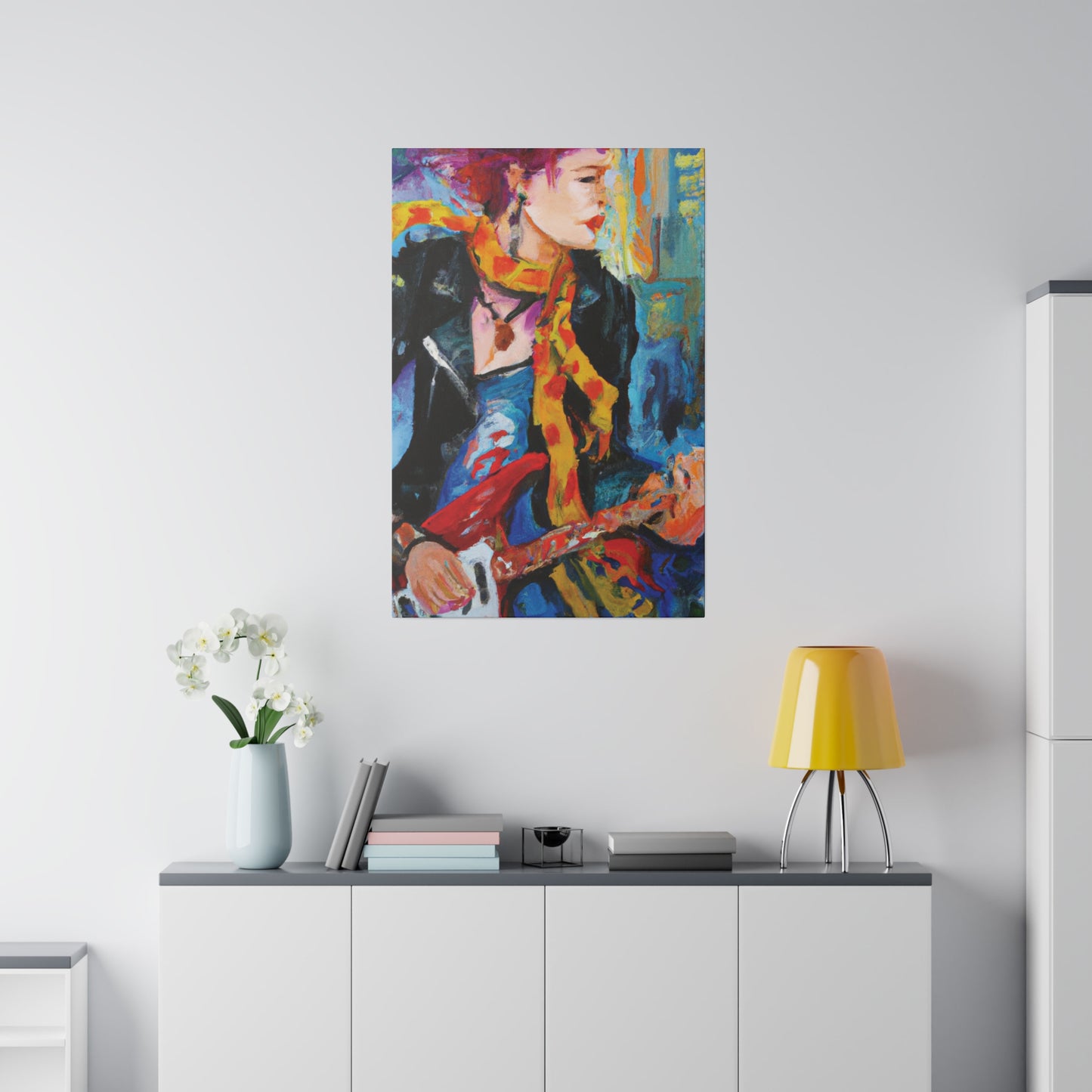 6234X - Rockstar Oil Painting Style Print | Poster | Home Decor | Wall Art | Music Art | Canvas