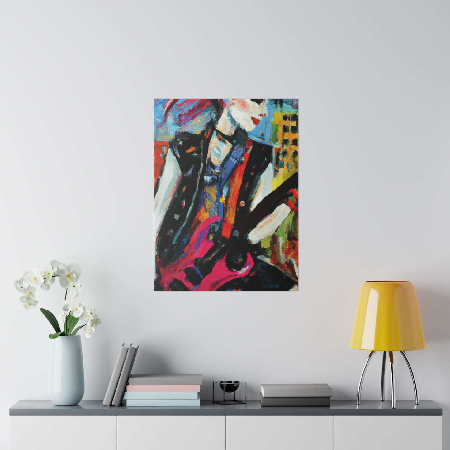 6735O - Rockstar Oil Painting Style Print | Poster | Home Decor | Wall Art | Music Art | Canvas