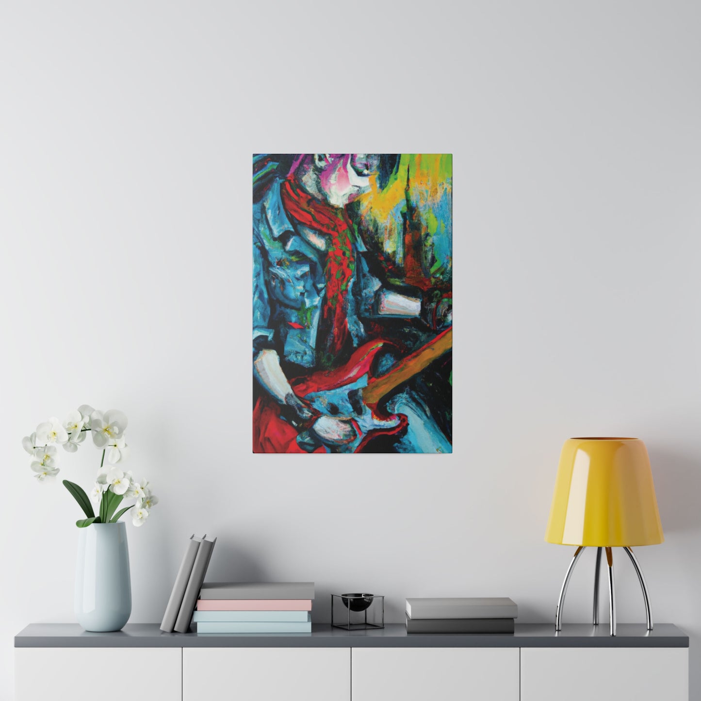 8367D - Rockstar Oil Painting Style Print | Poster | Home Decor | Wall Art | Music Art | Canvas