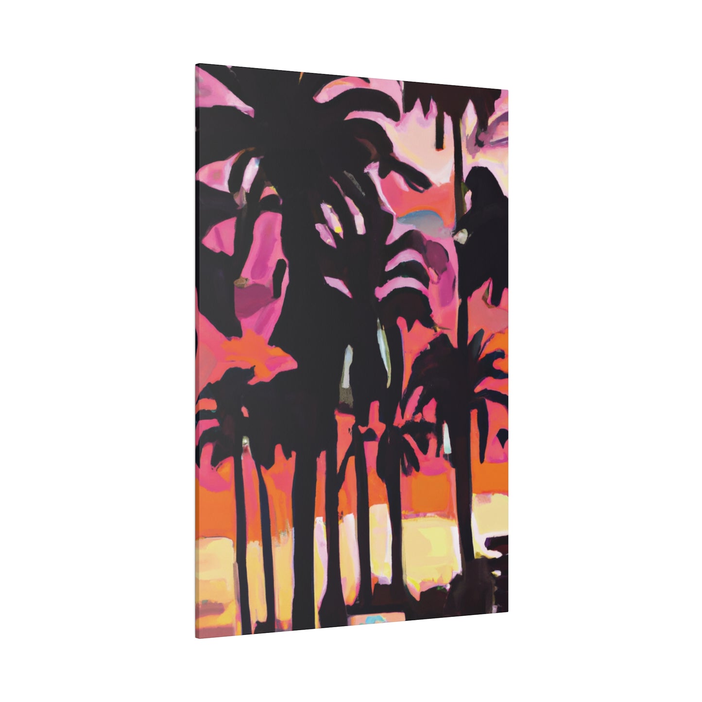 8741N - Miami Beach Sunset Painting Print | Miami | Beach | Sunset | Poster | Home Decor | Wall Art | Canvas