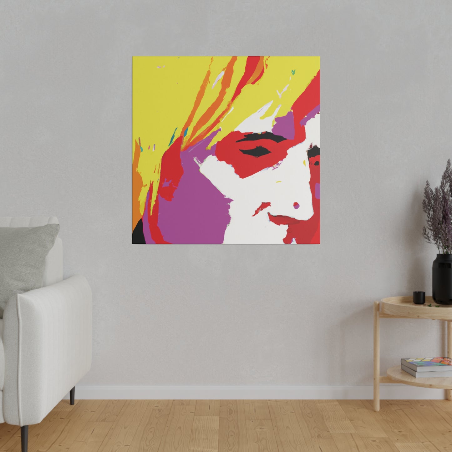 175X - Rockstar Painting Print | Face | Abstract | Poster | Home Decor | Wall Art | Music Art | Canvas