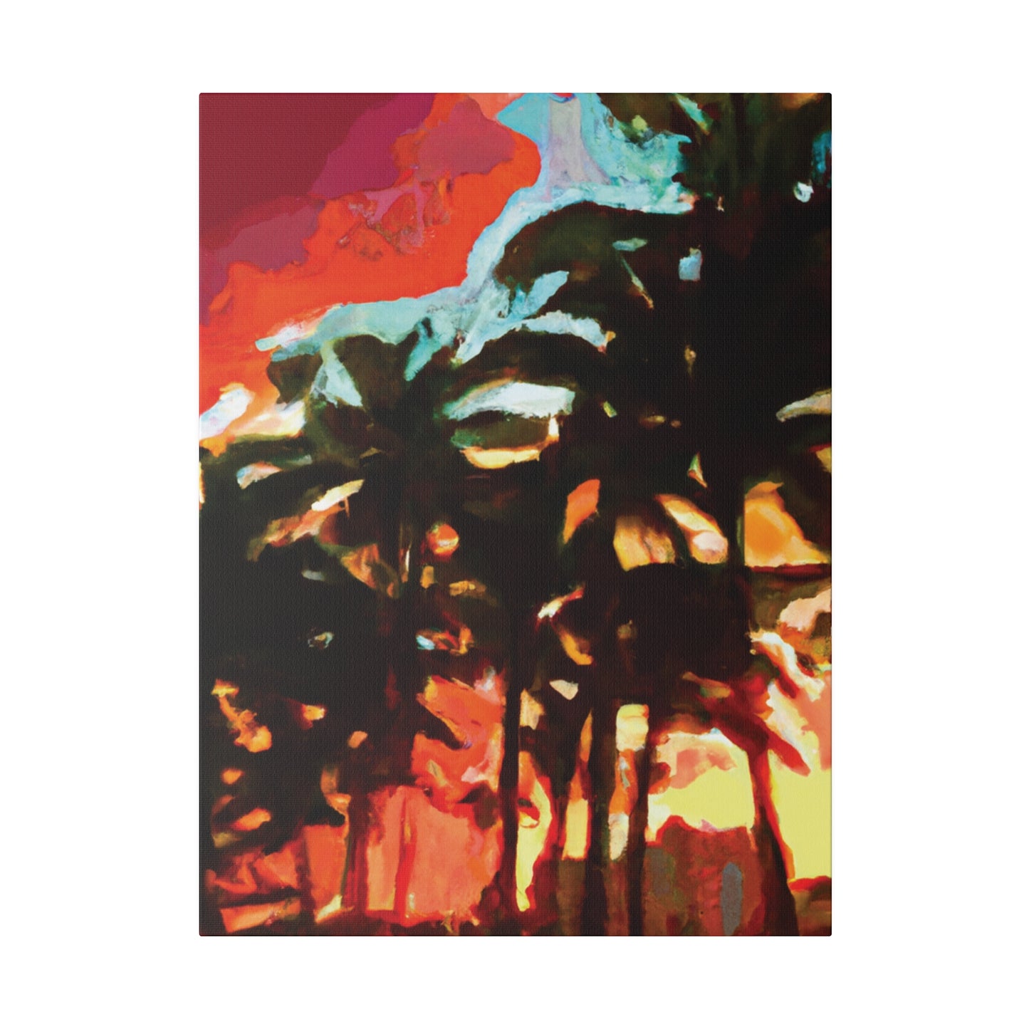 4052W - Miami Beach Sunset Painting Print | Miami | Beach | Sunset | Poster | Home Decor | Wall Art | Canvas