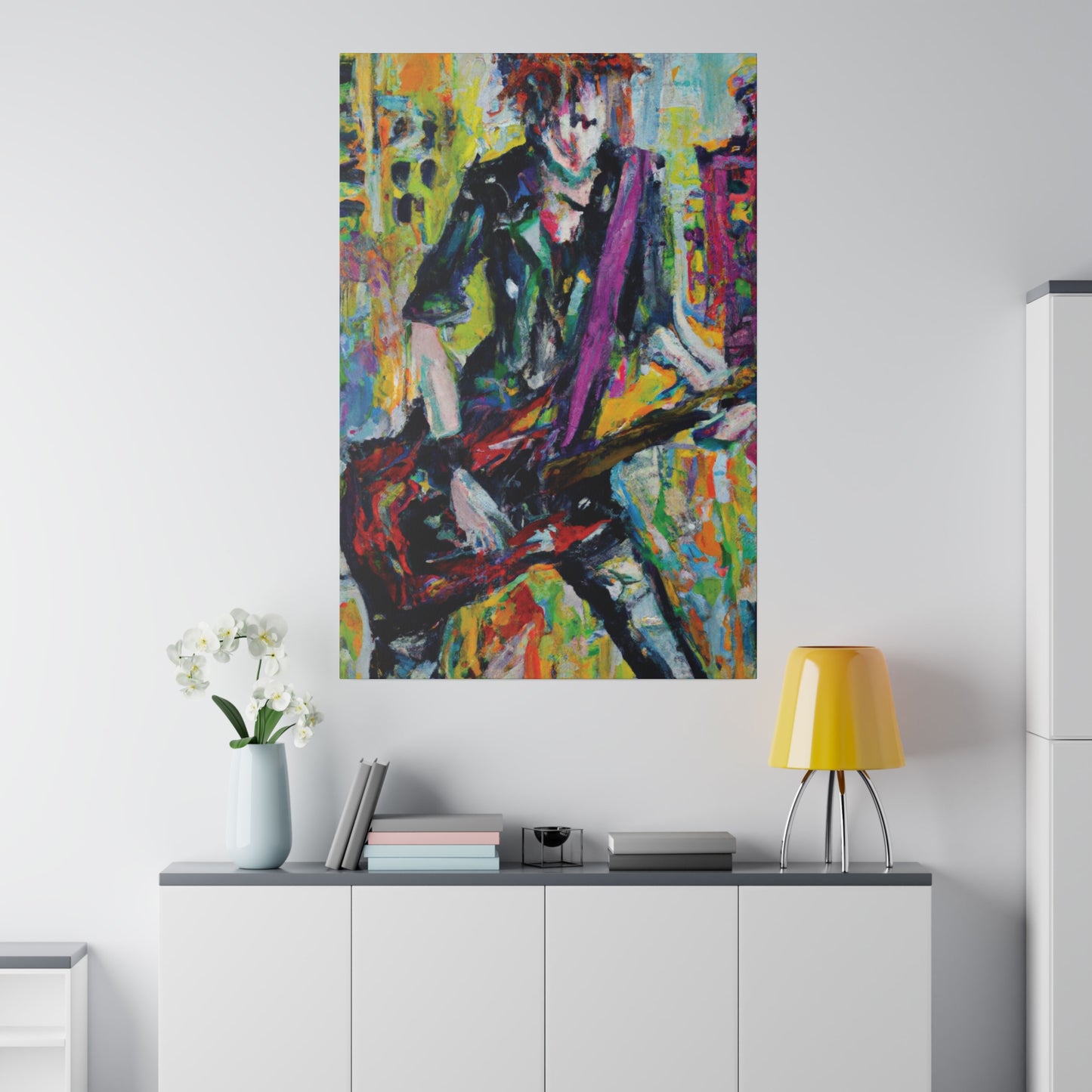 5521G - Rockstar Oil Painting Style Print | Poster | Home Decor | Wall Art | Music Art | Canvas