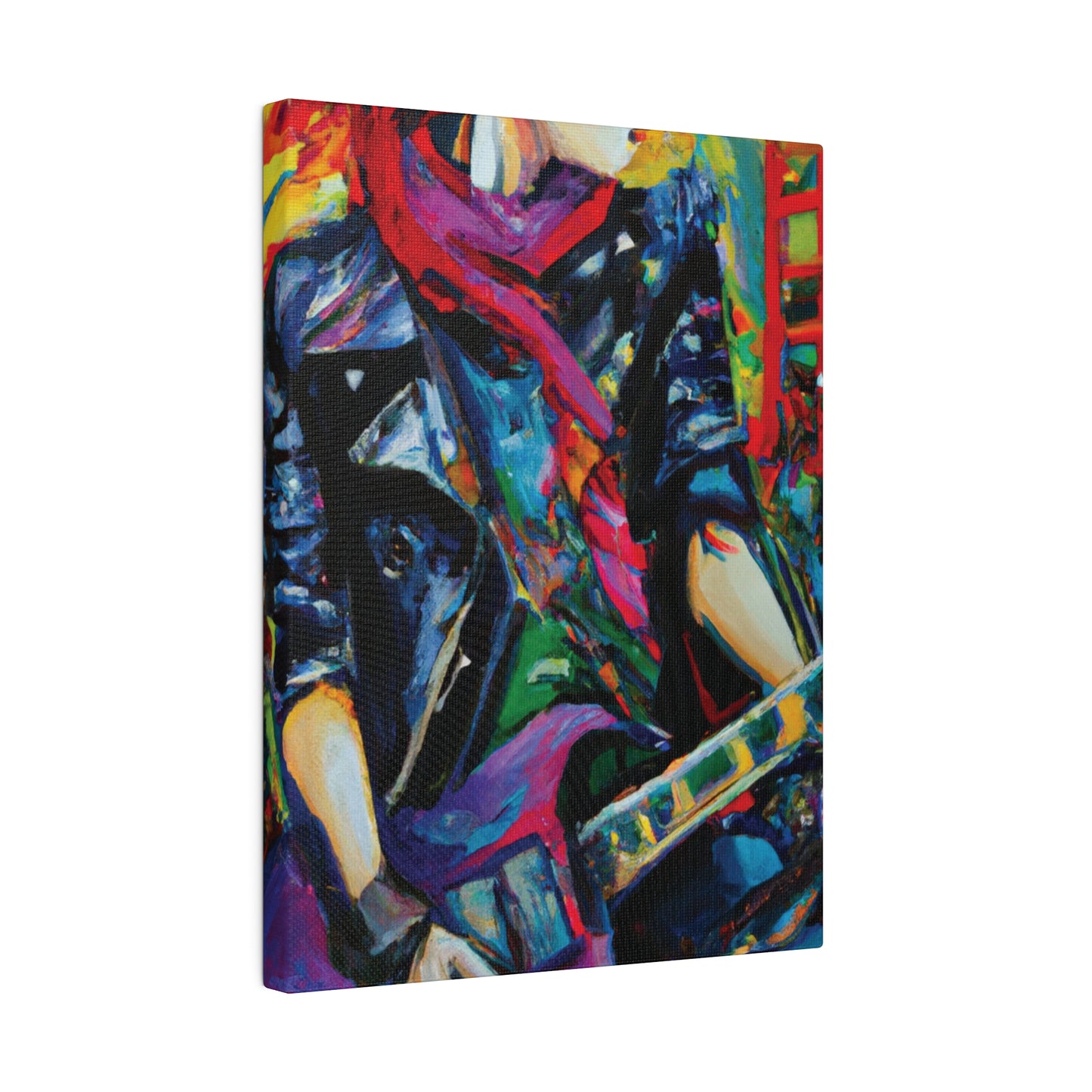9413L - Rockstar Oil Painting Style Print | Poster | Home Decor | Wall Art | Music Art | Canvas