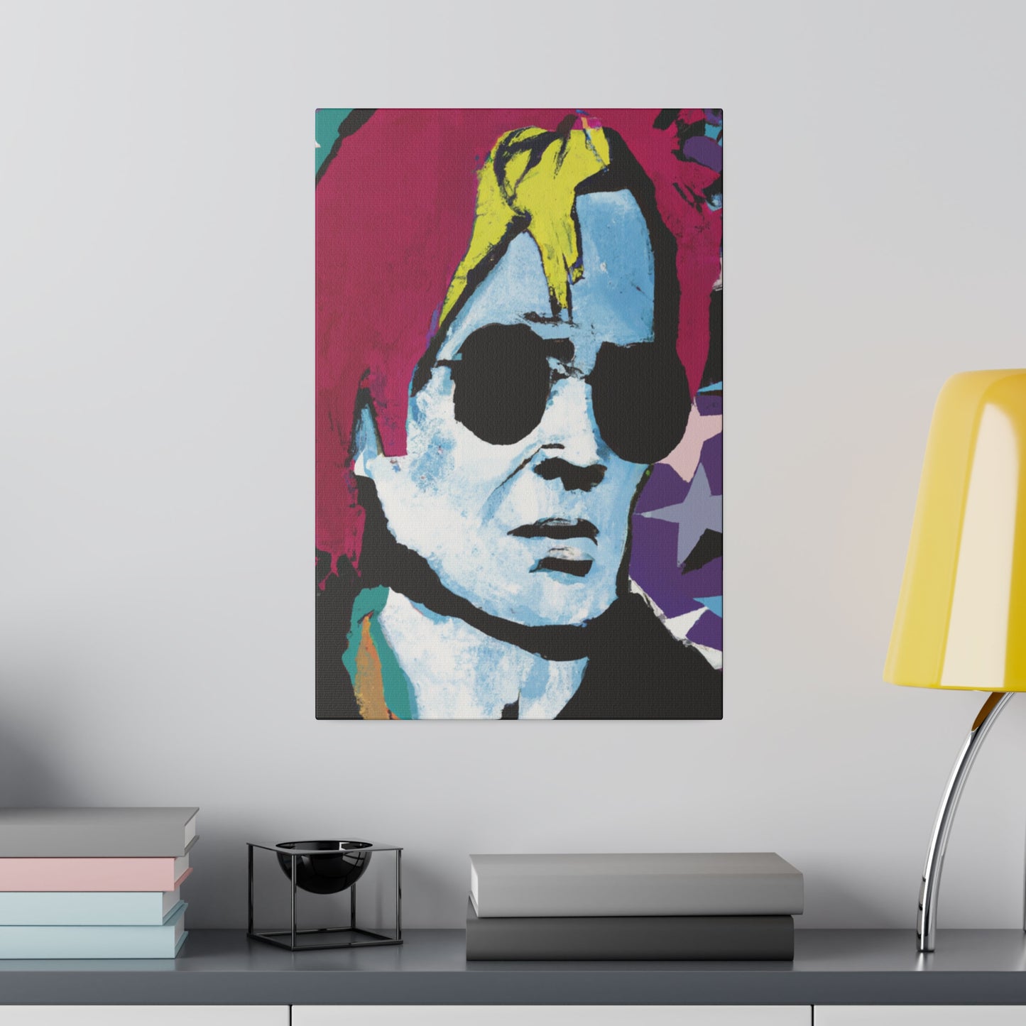 7157H - Rockstar Painting Print | Face | Abstract | Poster | Home Decor | Wall Art | Music Art | Canvas