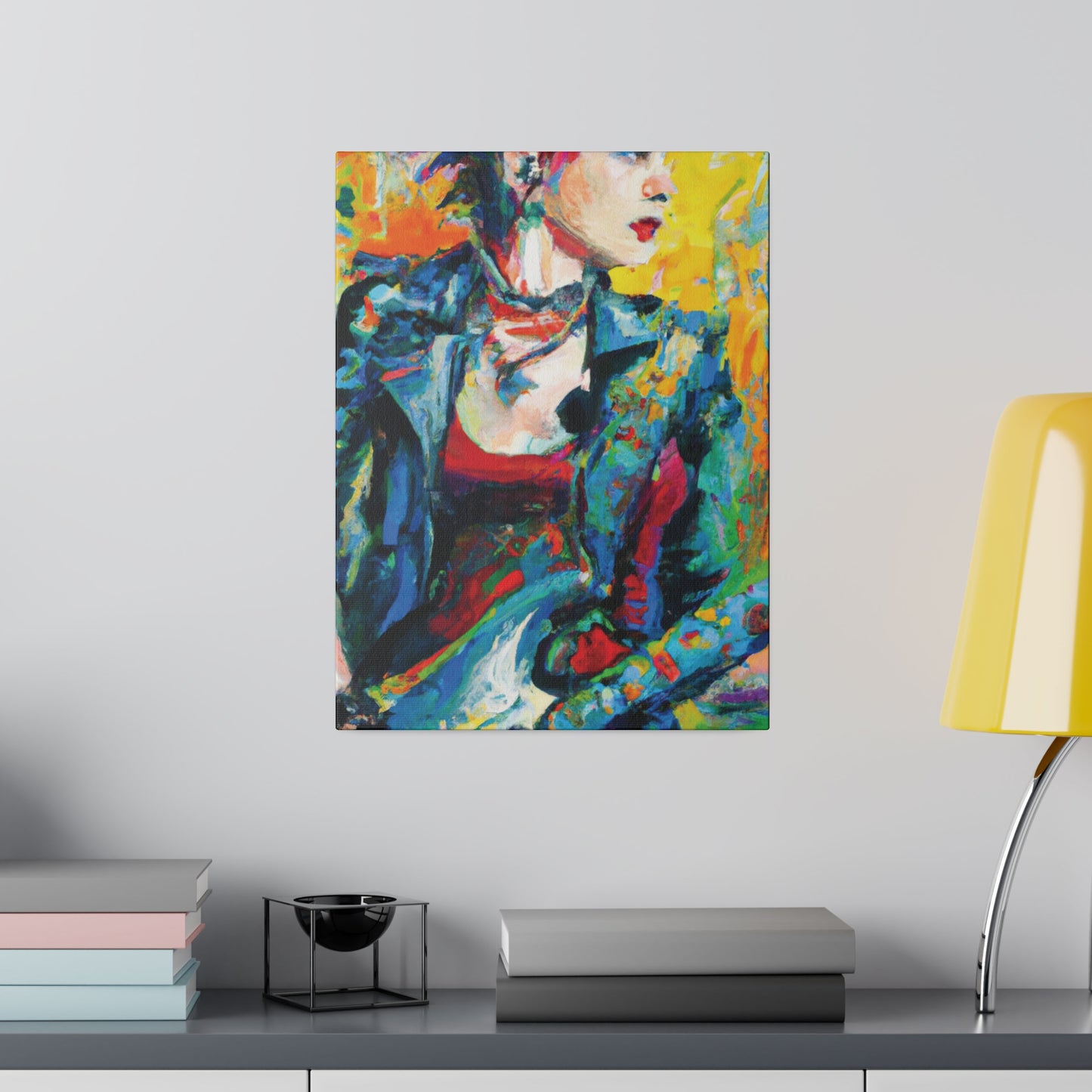 9075K - Rockstar Oil Painting Style Print | Poster | Home Decor | Wall Art | Music Art | Canvas