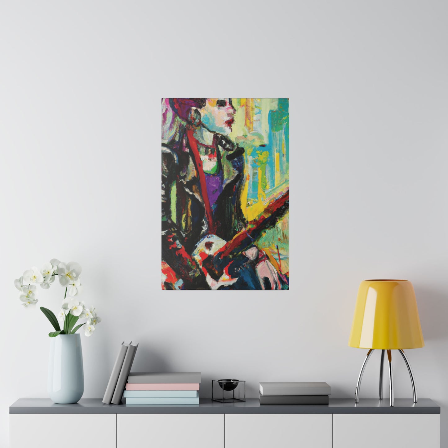 4247P - Rockstar Oil Painting Style Print | Poster | Home Decor | Wall Art | Music Art | Canvas