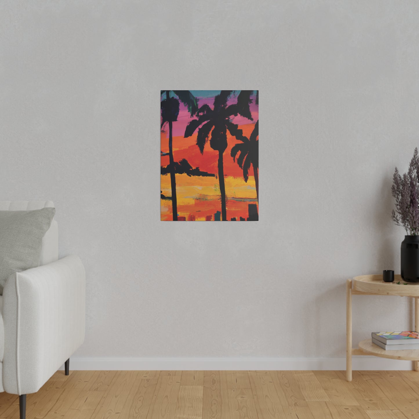 7389S - Miami Beach Sunset Painting Print | Miami | Beach | Sunset | Poster | Home Decor | Wall Art | Canvas