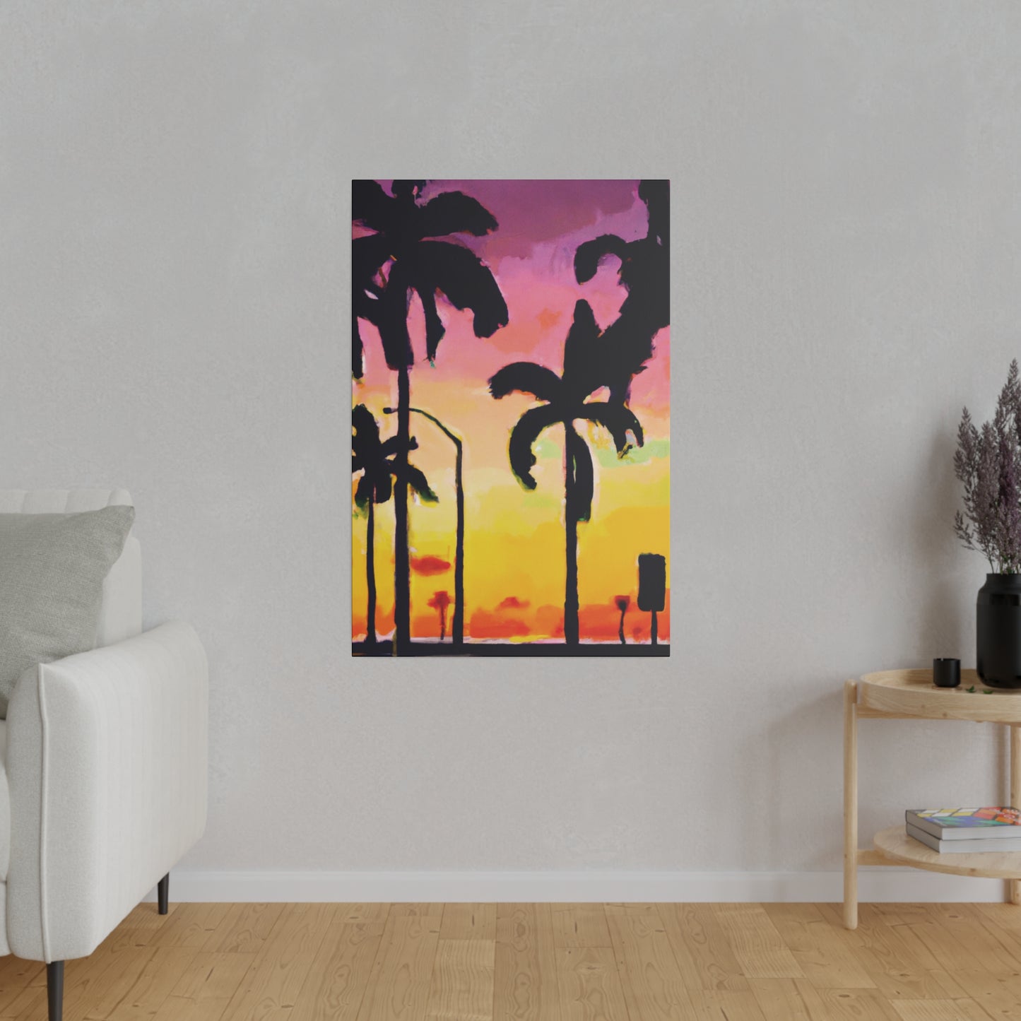 1792J - Miami Beach Sunset Painting Print | Miami | Beach | Sunset | Poster | Home Decor | Wall Art | Canvas