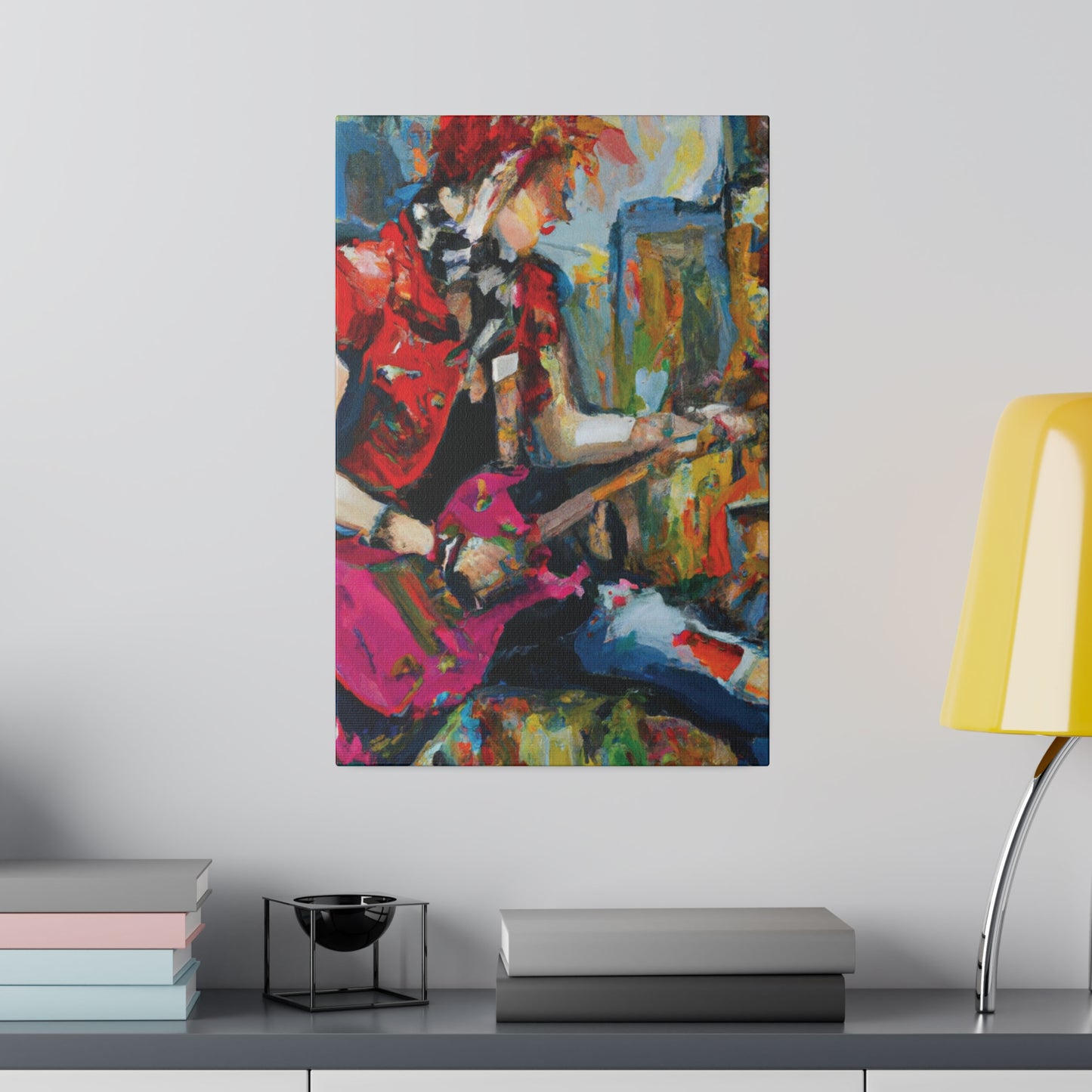 9666G - Rockstar Oil Painting Style Print | Poster | Home Decor | Wall Art | Music Art | Canvas