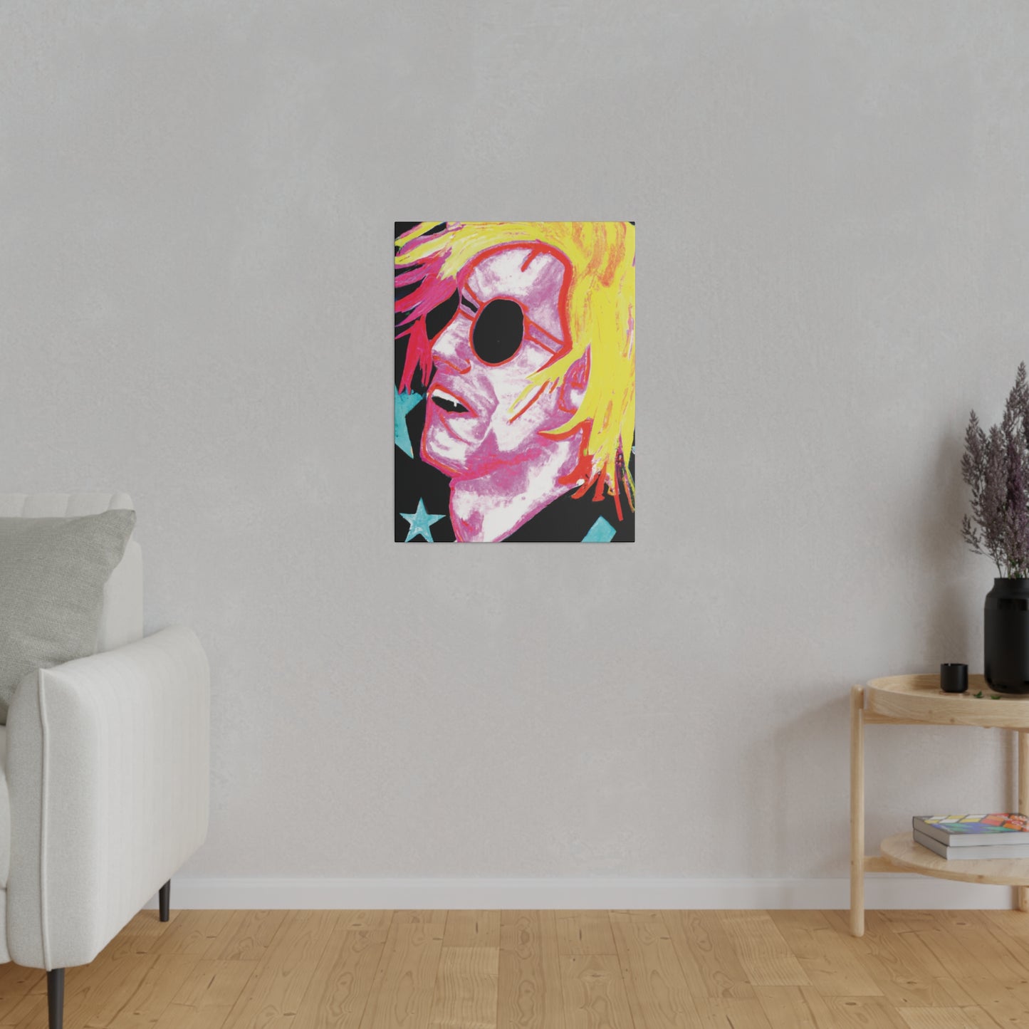 5123P - Rockstar Painting Print | Face | Abstract | Poster | Home Decor | Wall Art | Music Art | Canvas