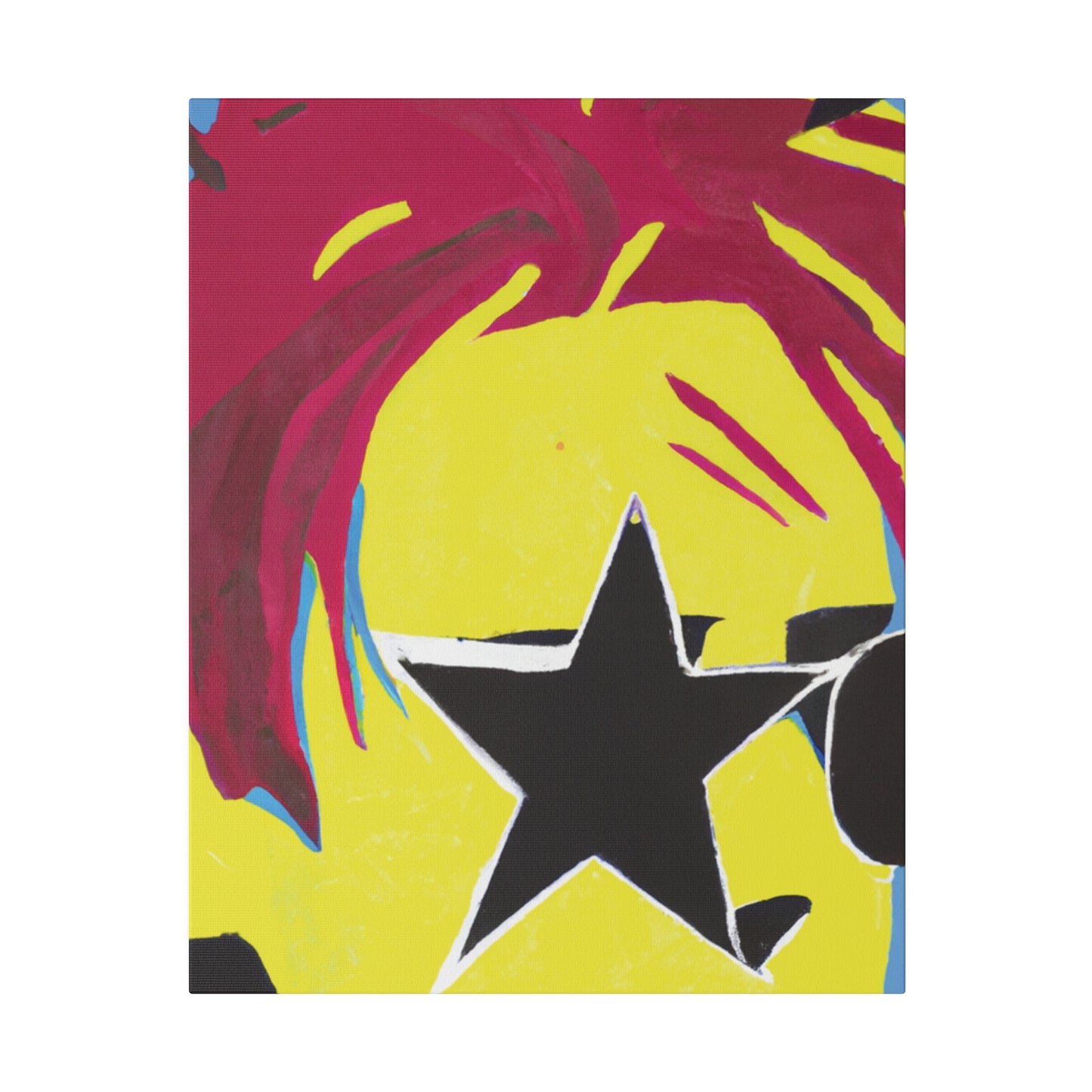 5063P - Rockstar Painting Print | Face | Abstract | Poster | Home Decor | Wall Art | Music Art | Canvas
