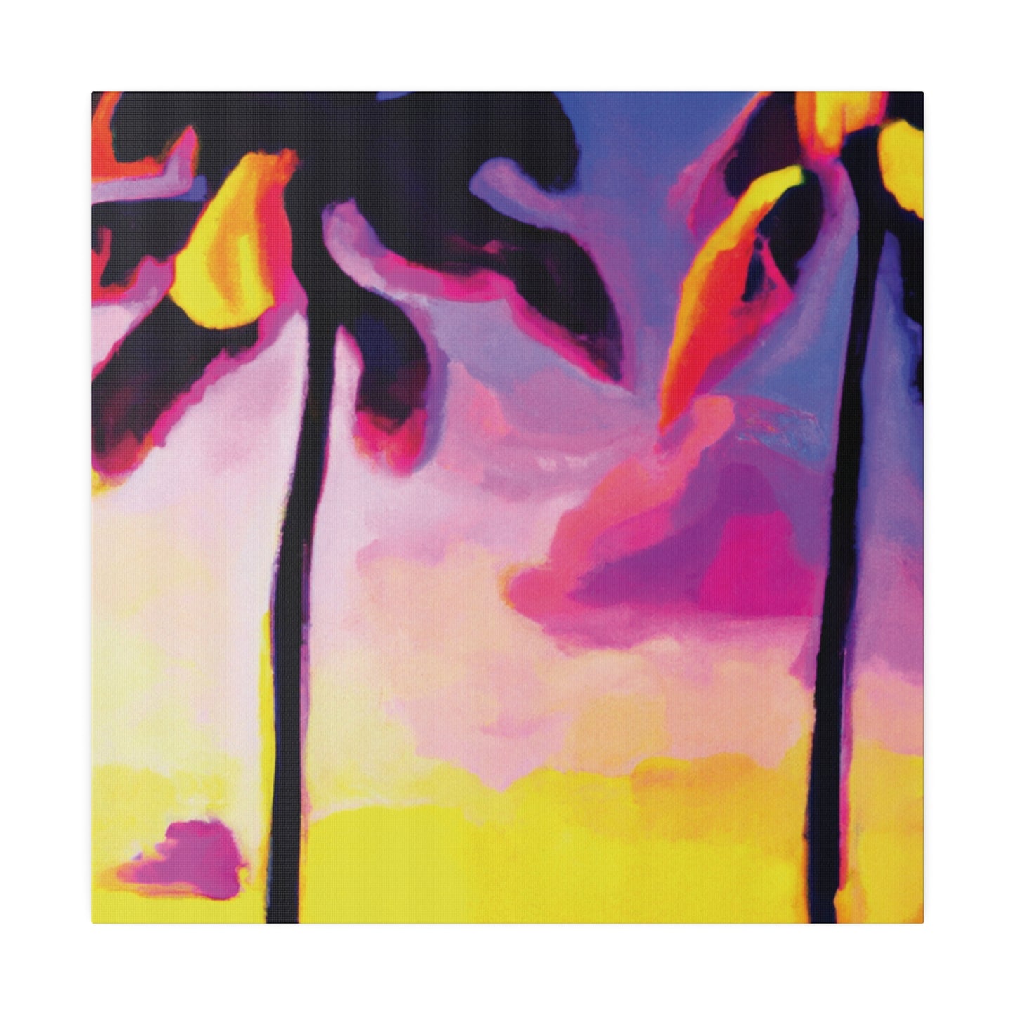 839P - Miami Beach Sunset Painting Print | Miami | Beach | Sunset | Poster | Home Decor | Wall Art | Canvas