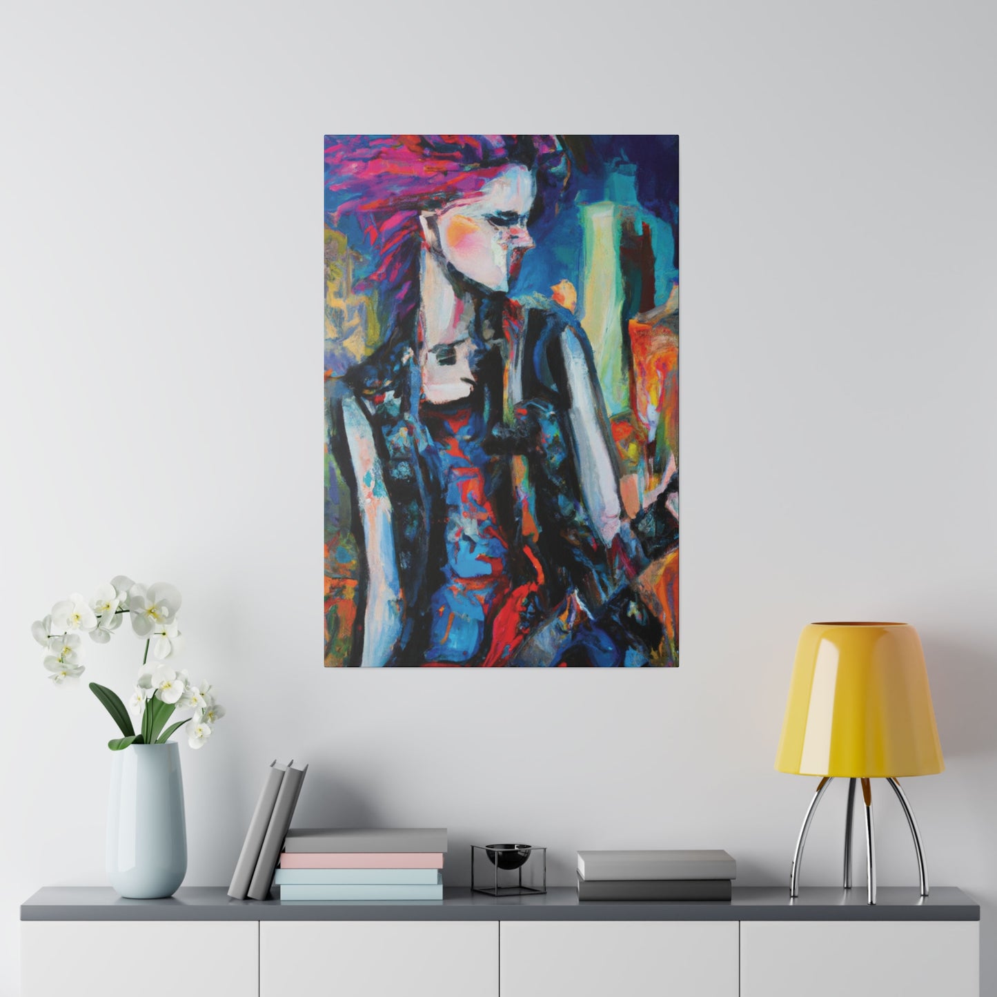 6491R - Rockstar Oil Painting Style Print | Poster | Home Decor | Wall Art | Music Art | Canvas