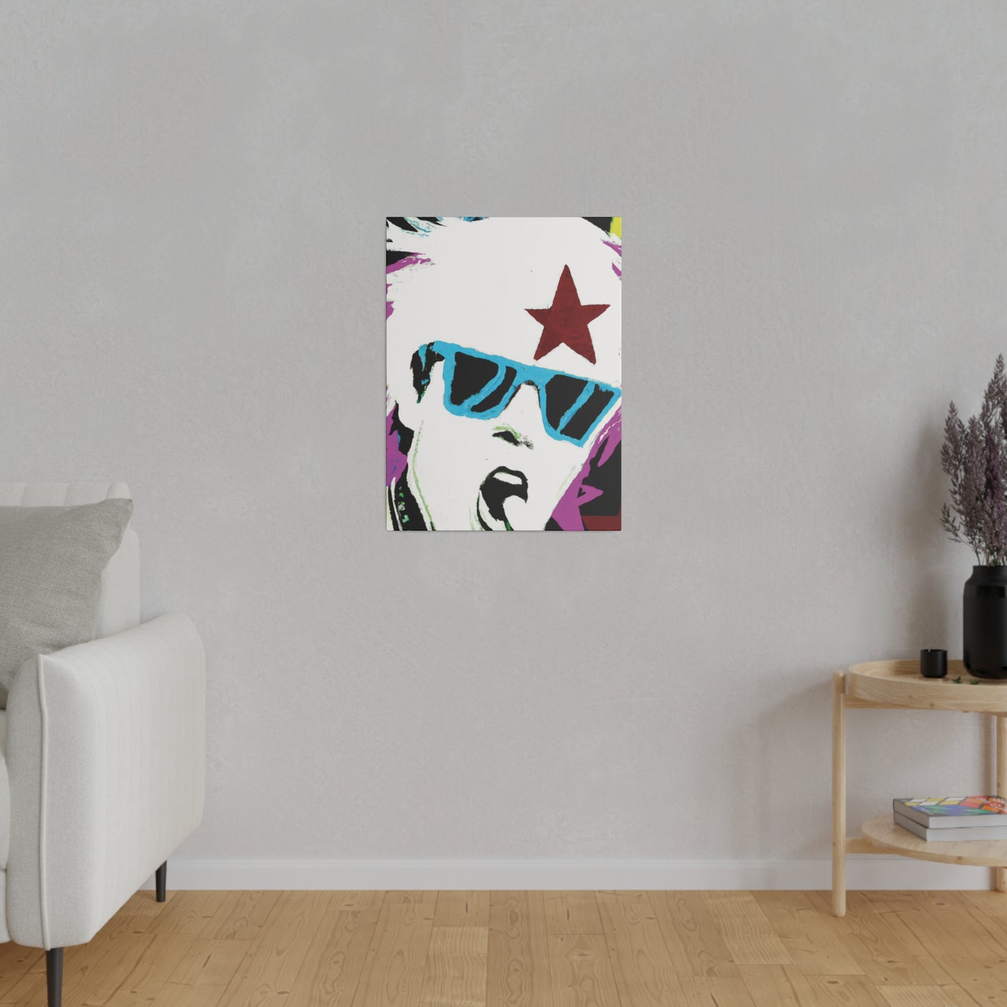 4850F - Rockstar Painting Print | Face | Abstract | Poster | Home Decor | Wall Art | Music Art | Canvas