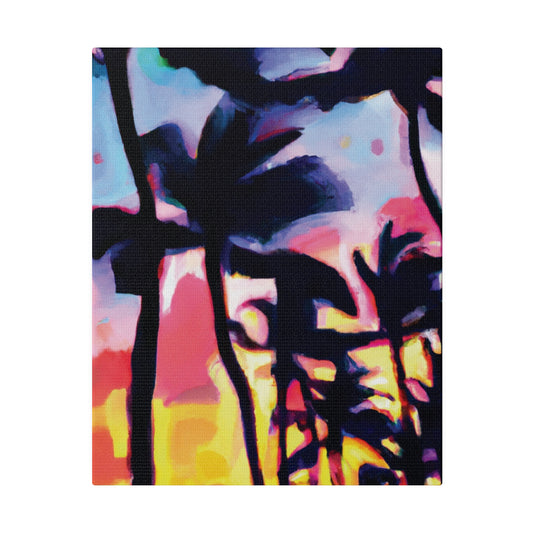 2637V - Miami Beach Sunset Painting Print | Miami | Beach | Sunset | Poster | Home Decor | Wall Art | Canvas